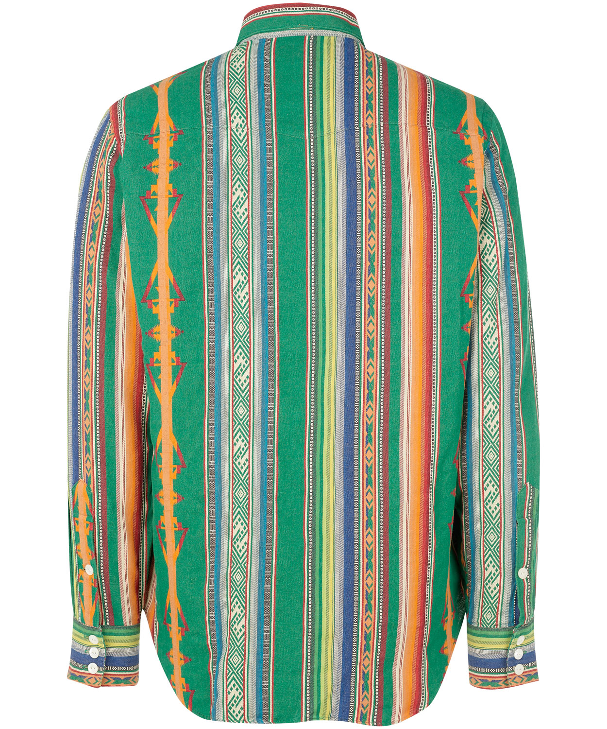 Polo Ralph  Lauren  Green Ikat Intarsia Pattern  Shirt  in 