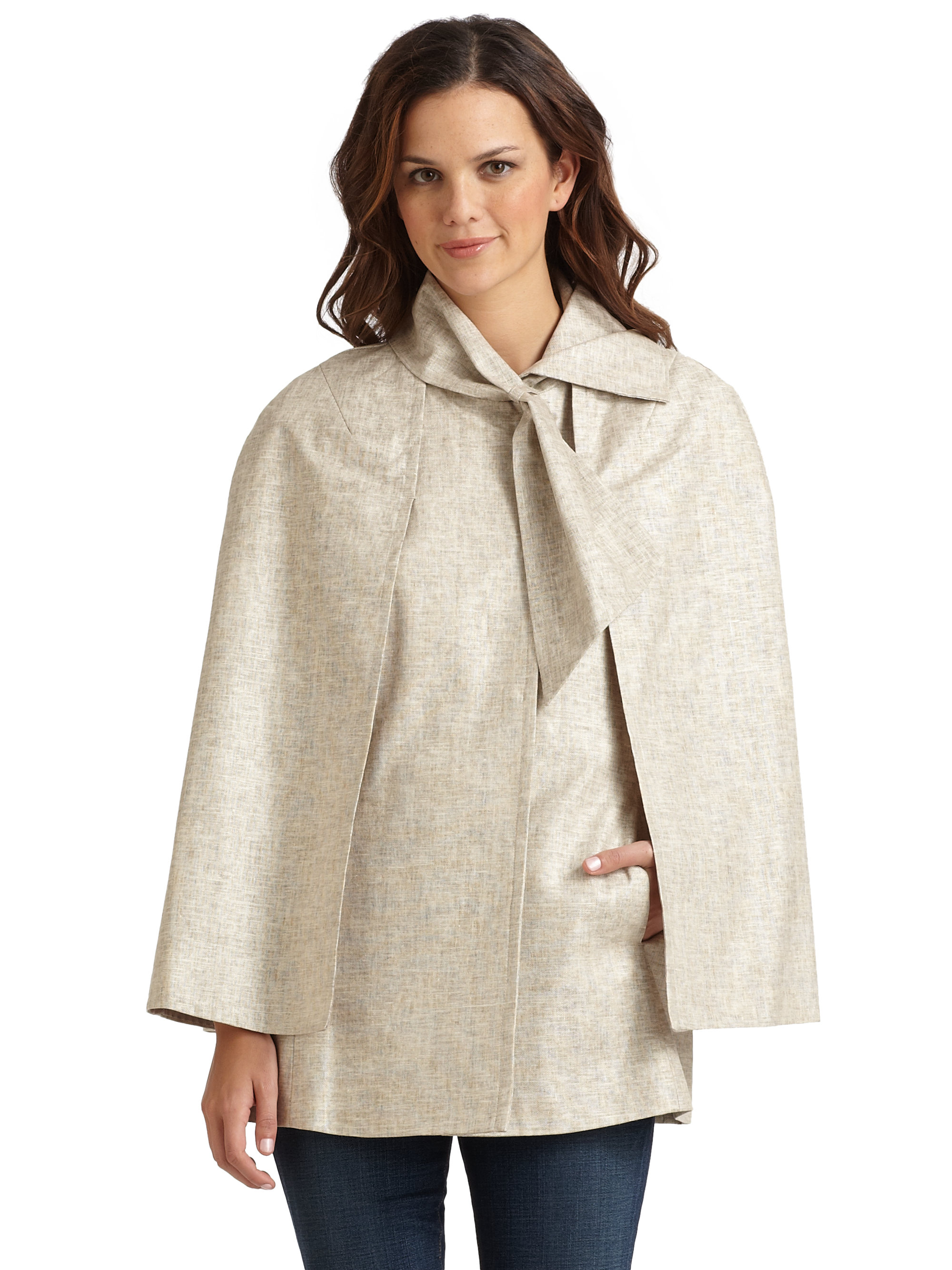 tahari cape coat