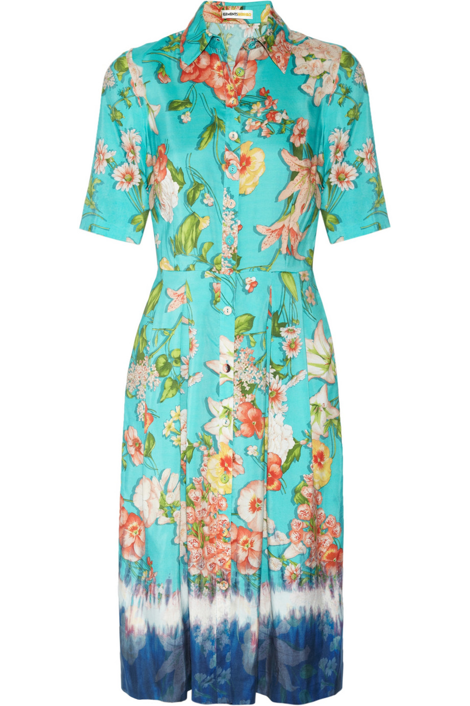 Clements Ribeiro Foxglove Floral-Print Washed-Silk Dress in Floral | Lyst