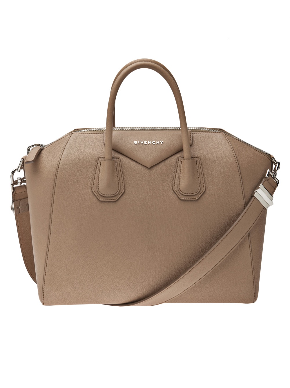 Givenchy Antigona Bag in Brown (silver) | Lyst