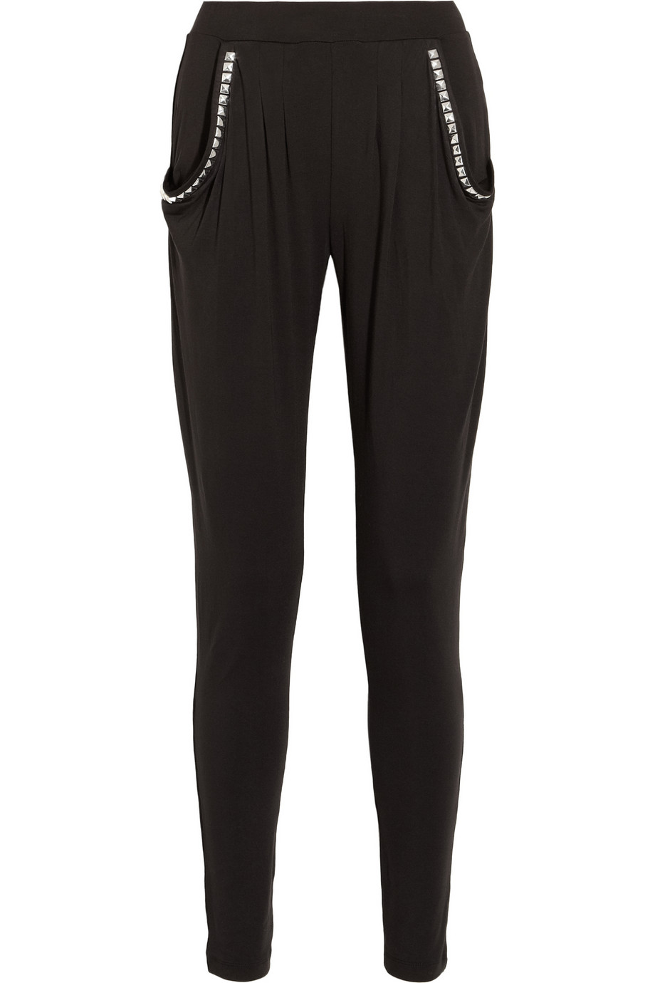 MICHAEL Michael Kors Studded Stretch-Jersey Pants in Black - Lyst