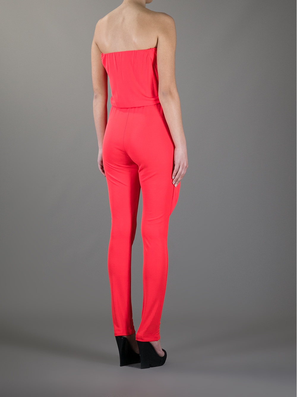 Lyst - Msgm Draped Jumpsuit in Red