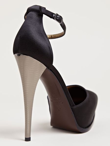 Lanvin Womens Pointed Pump Heels in Black | Lyst