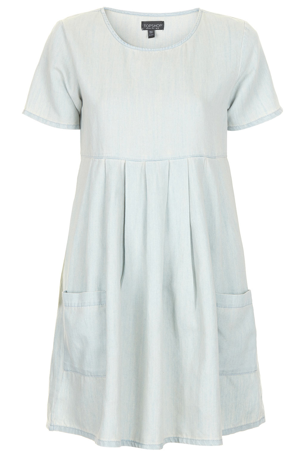 Denim Babydoll Dress in Blue Lyst