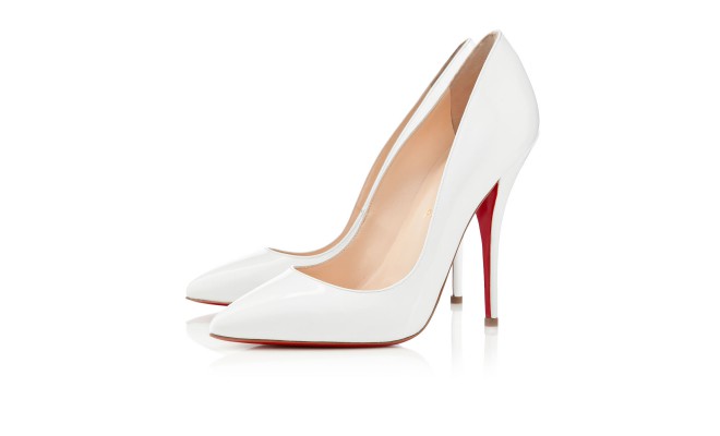 white christian louboutin pumps