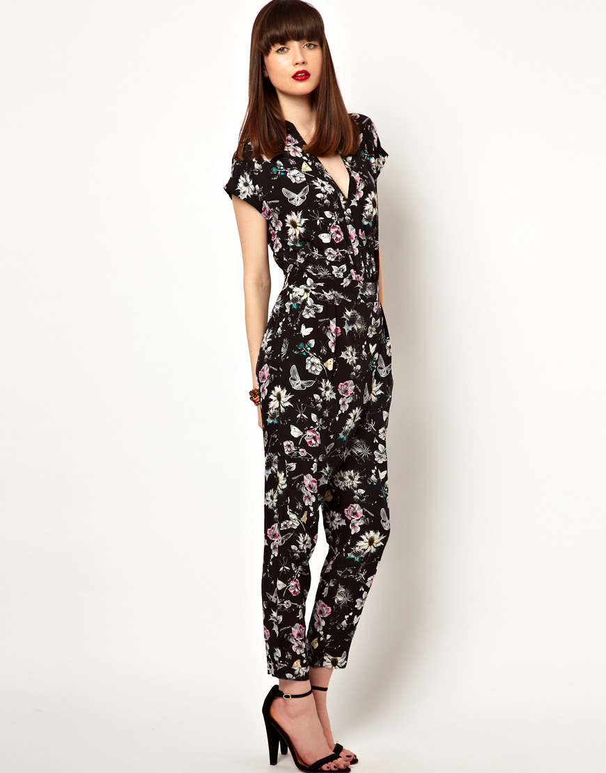 butterfly print jumpsuit