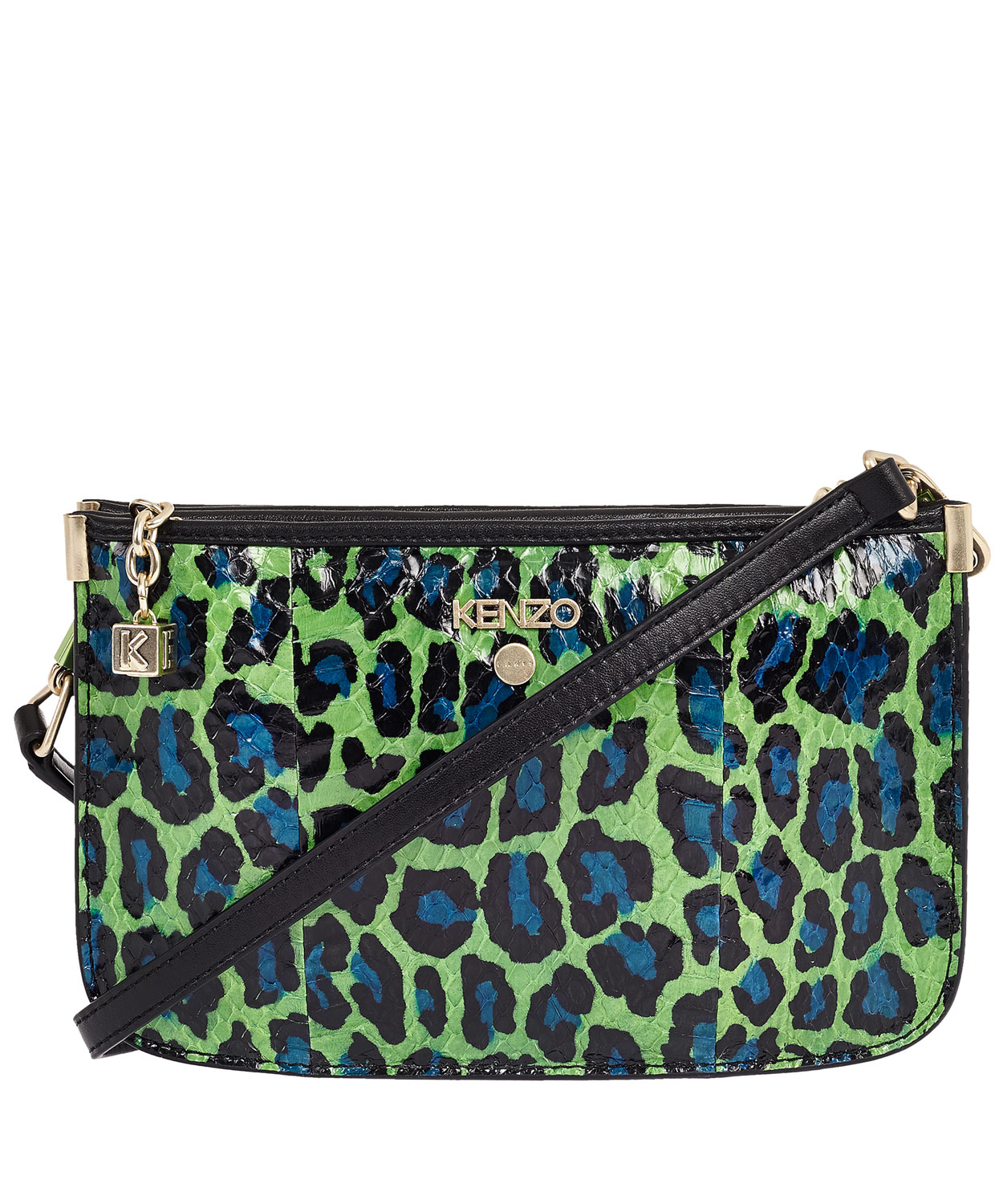 green leopard print bag