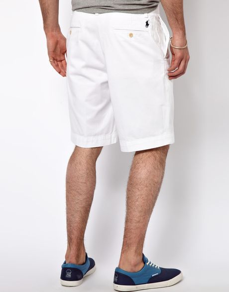 Polo Ralph Lauren Chino Shorts in White for Men | Lyst