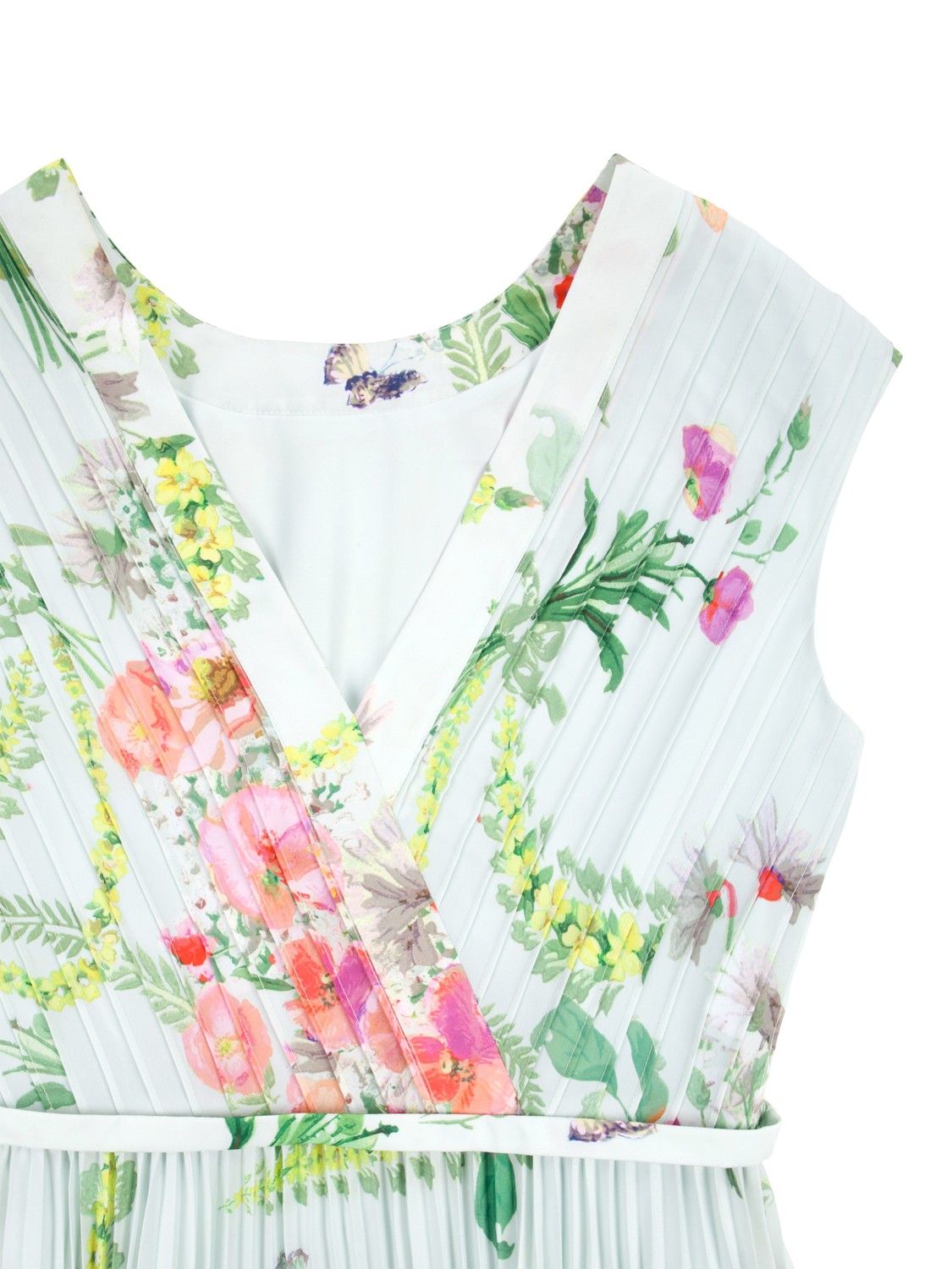 ted baker floral pleated dress