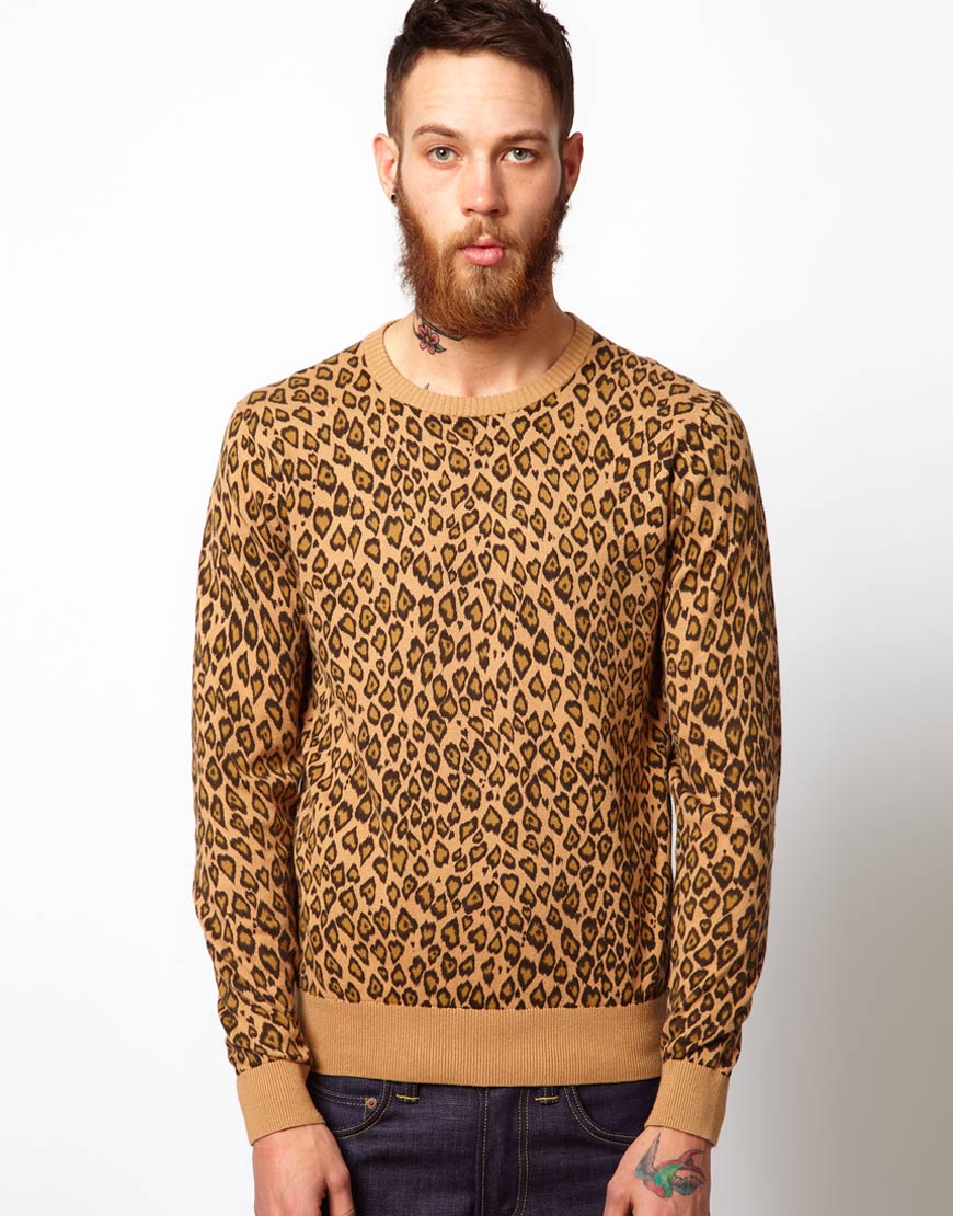 cheetah print sweater mens