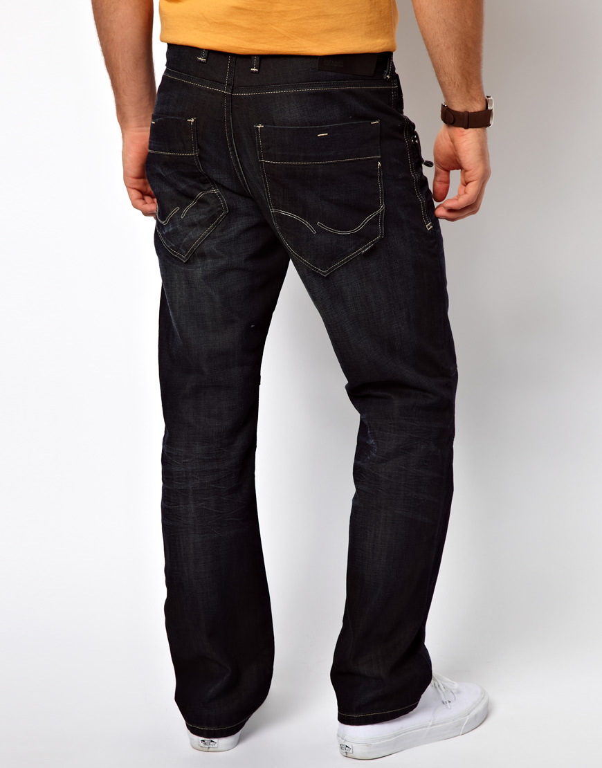 Lyst - Asos Boxy Powel Jeans in Loose Fit in Blue for Men