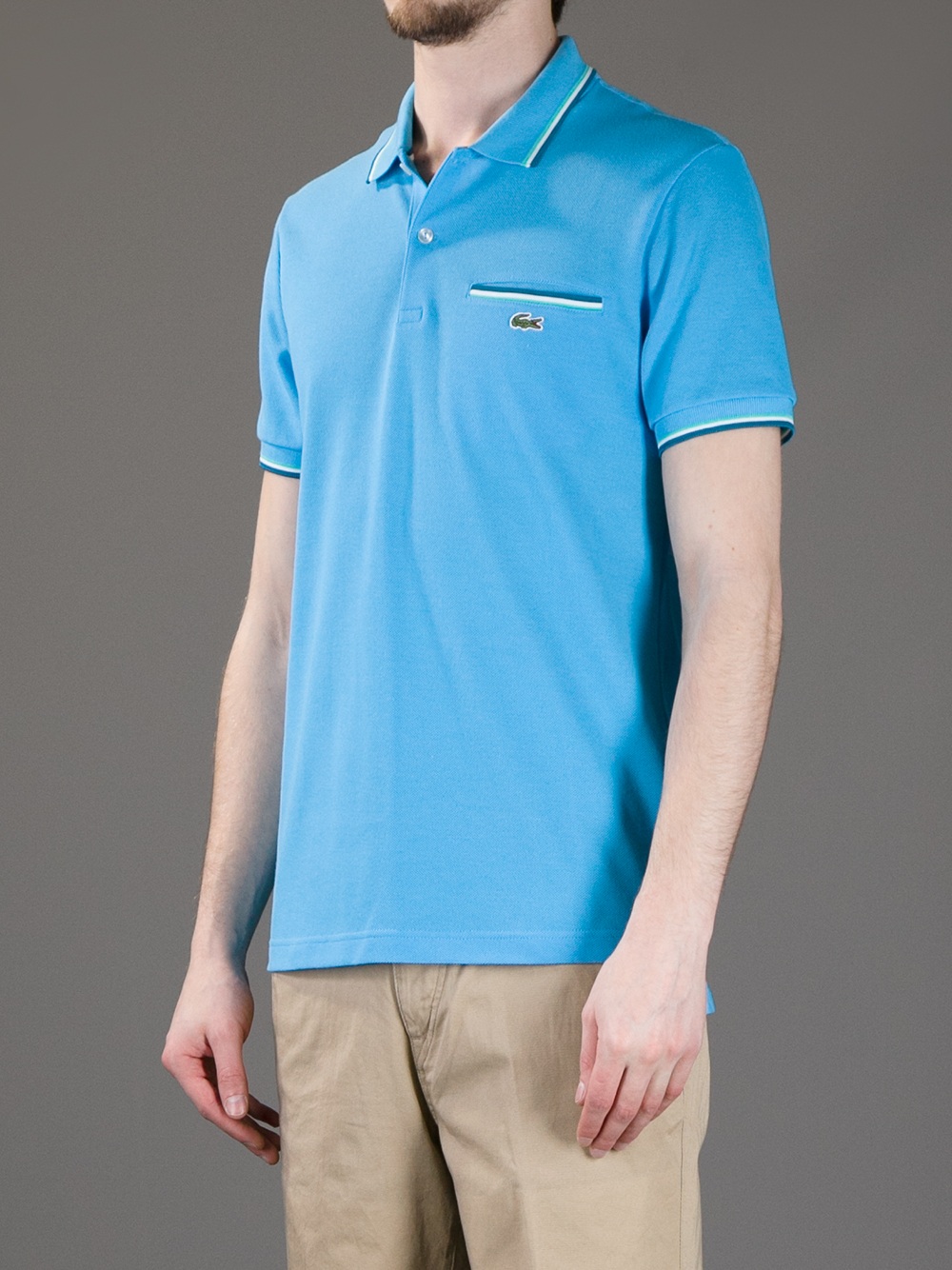 Lacoste L!ive Shirt with Pocket Blue for Men | Lyst