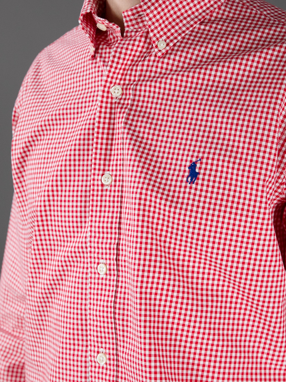 ralph lauren red gingham shirt