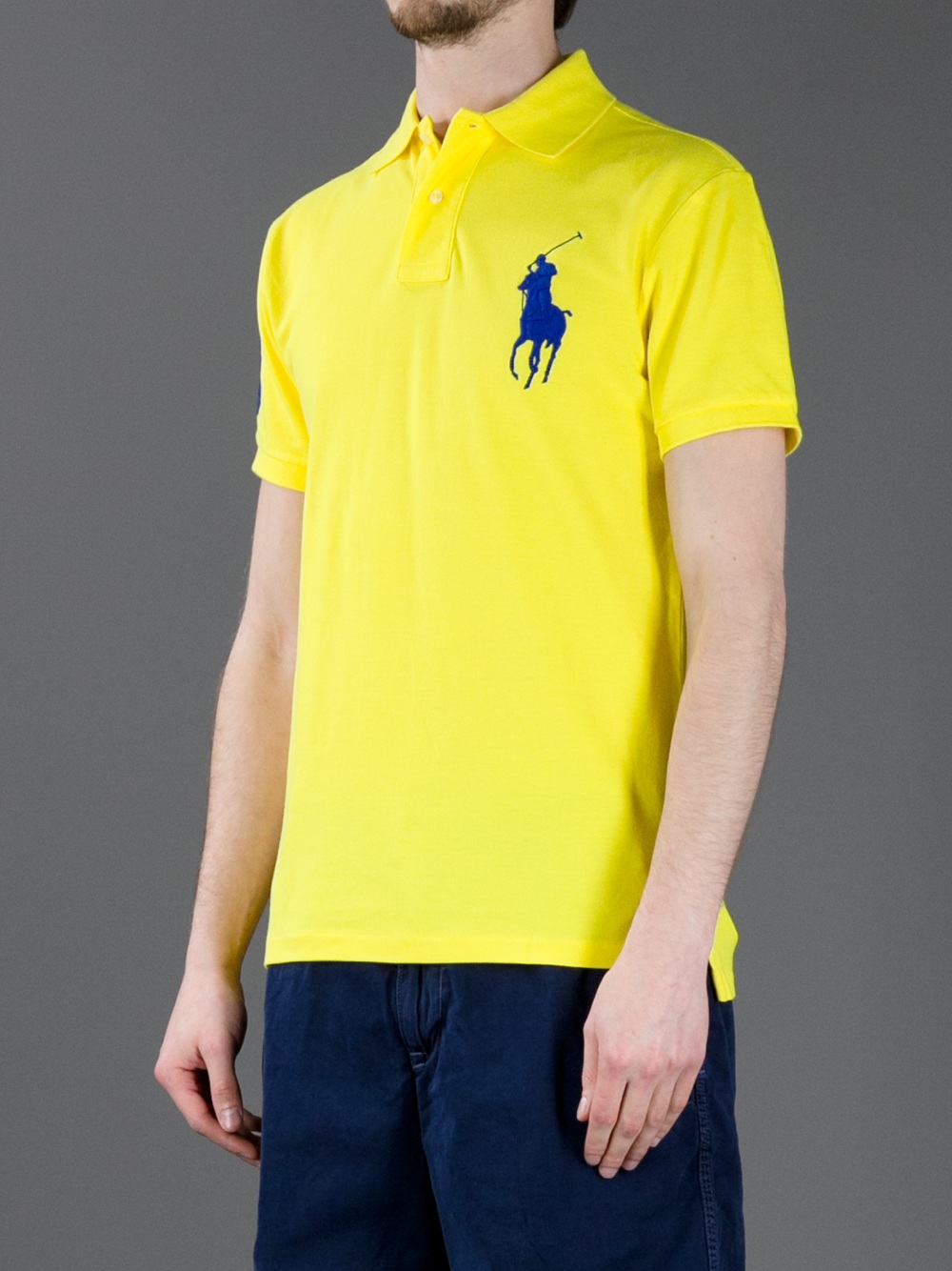 Polo Ralph Lauren Big Pony Polo Shirt in Yellow for Men - Lyst
