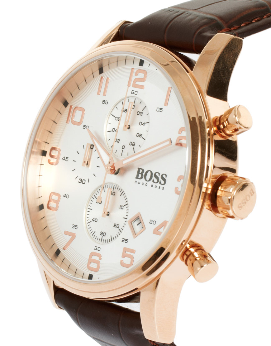 brown hugo boss watch
