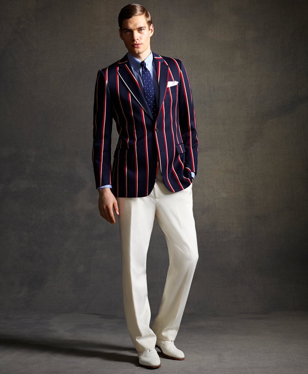 regatta blue and white striped jacket