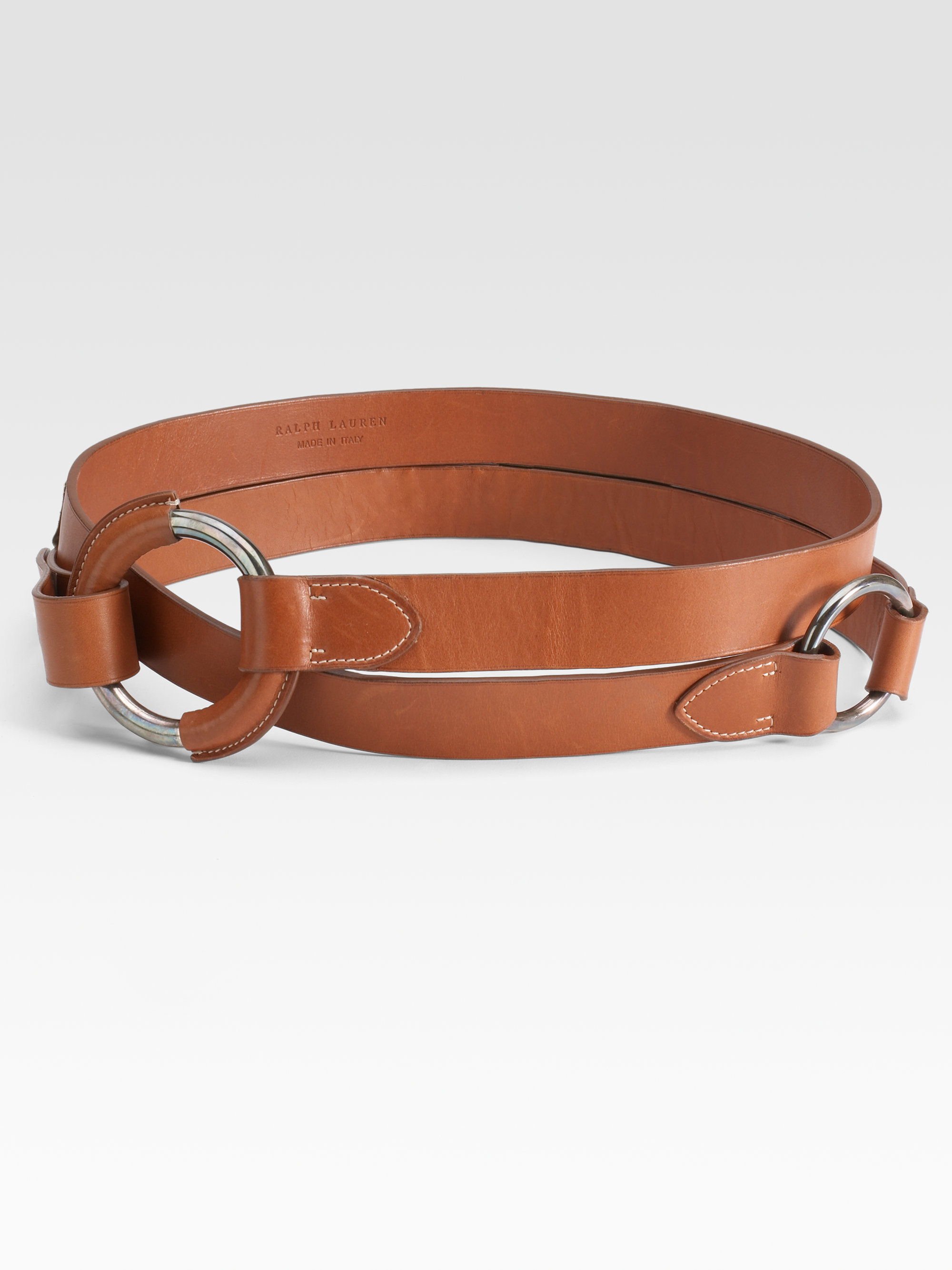 Ralph Lauren Collection Double Wrap Belt in Brown | Lyst