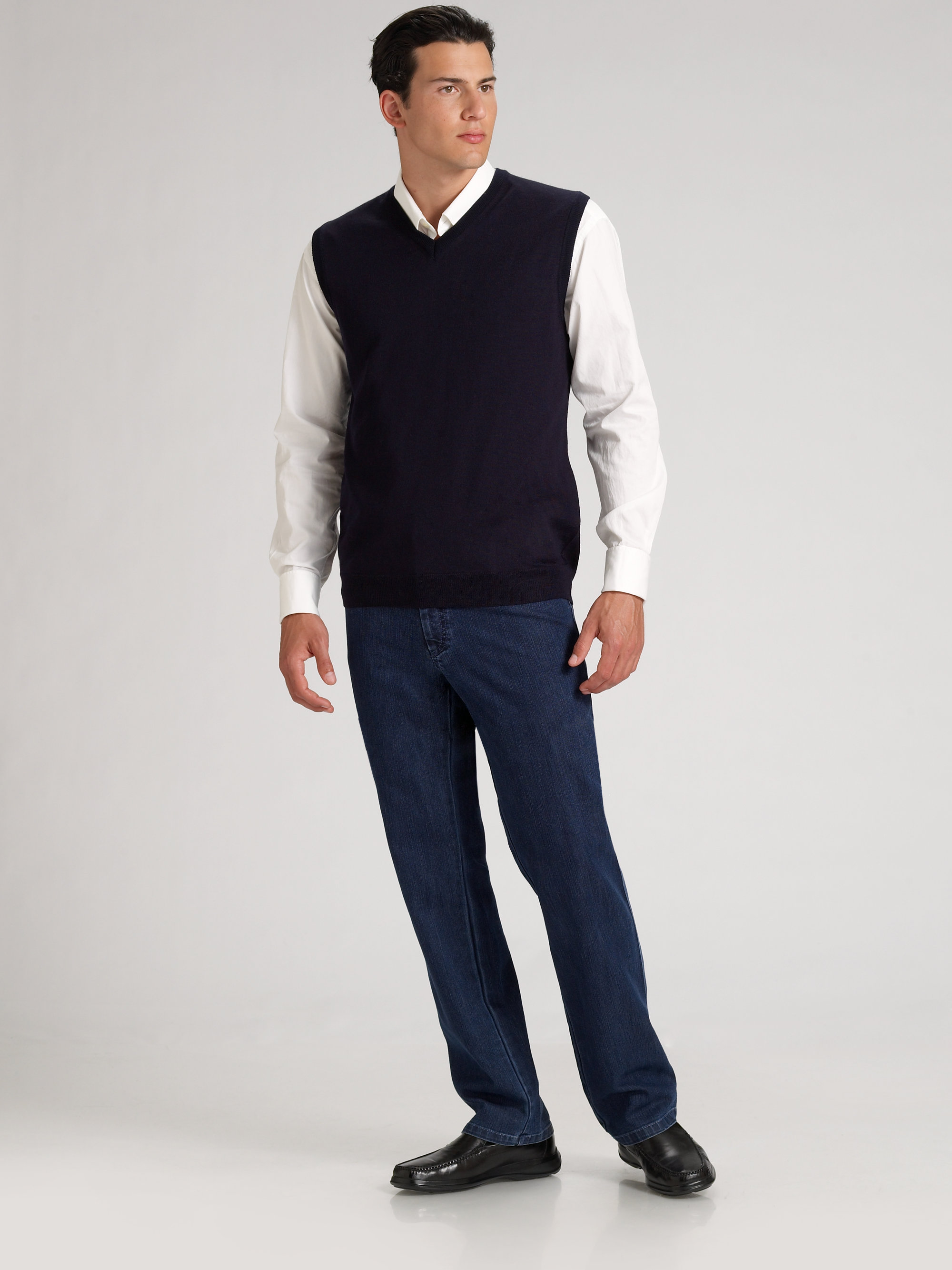 mens black sweater vest