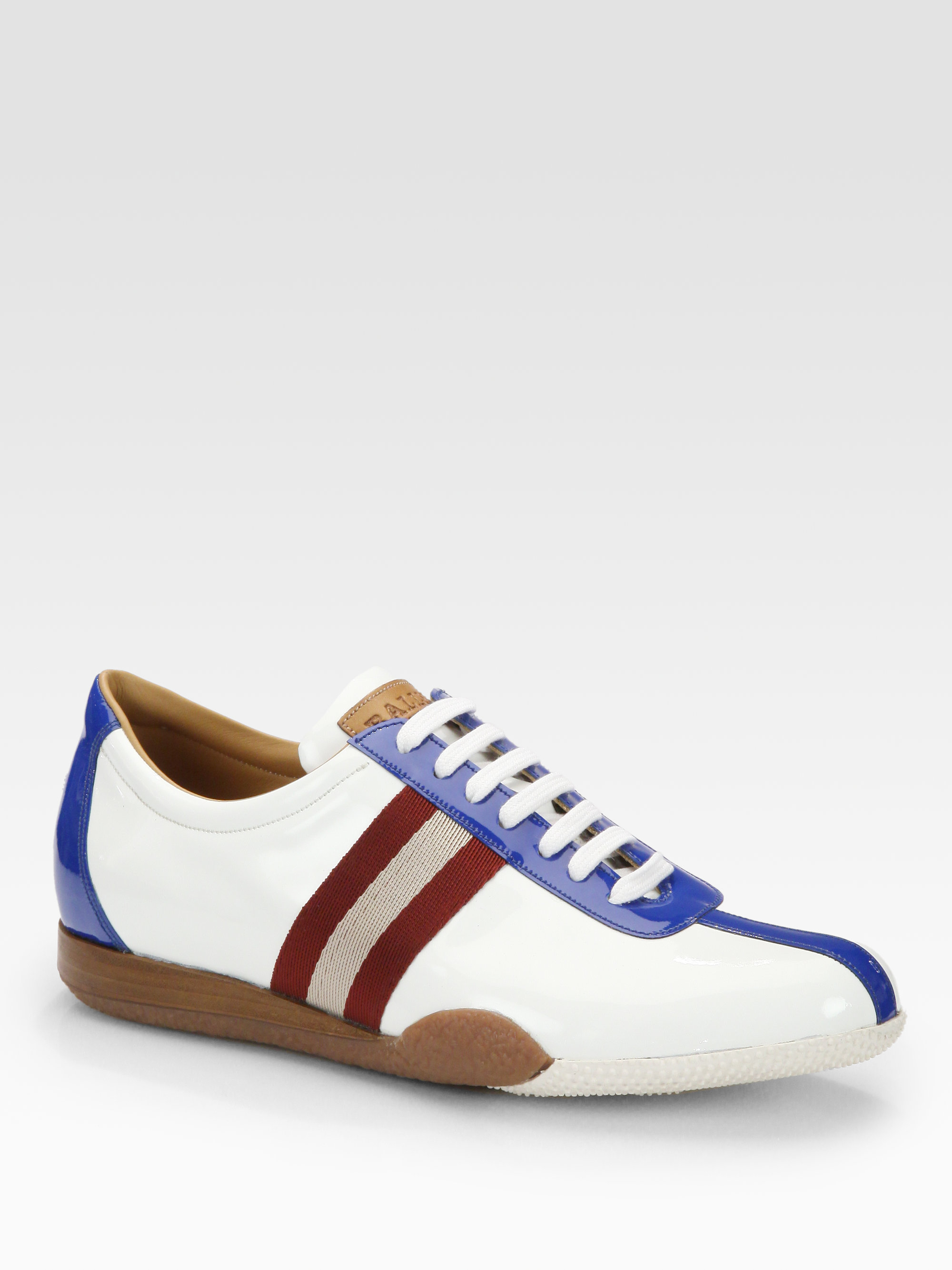 bally patent leather sneakers