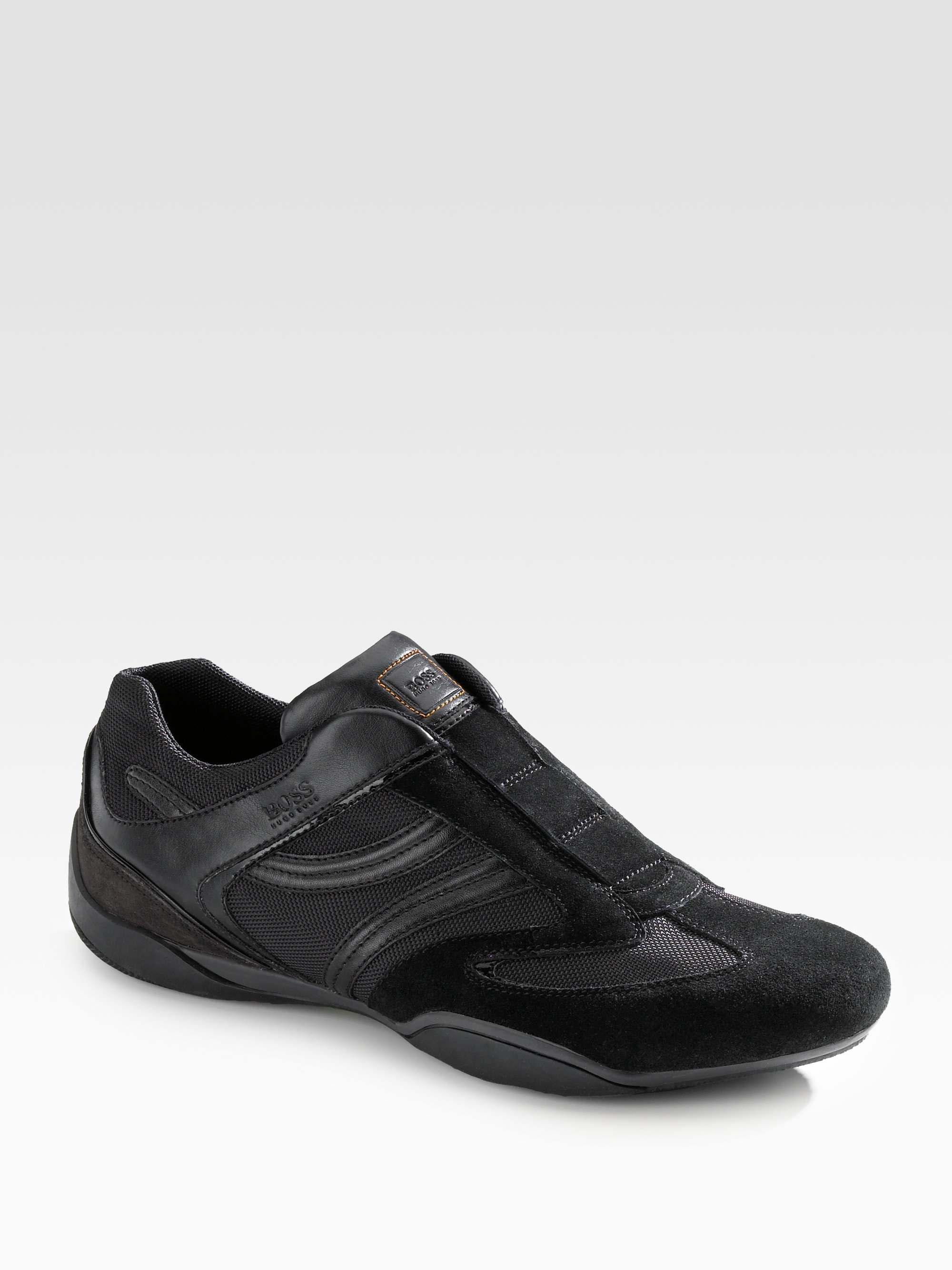 BOSS Orange Slip-on Sneakers in Black for Men - Lyst