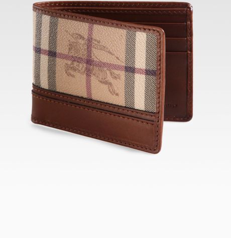 Burberry Check Hipfold Wallet in Brown for Men | Lyst
