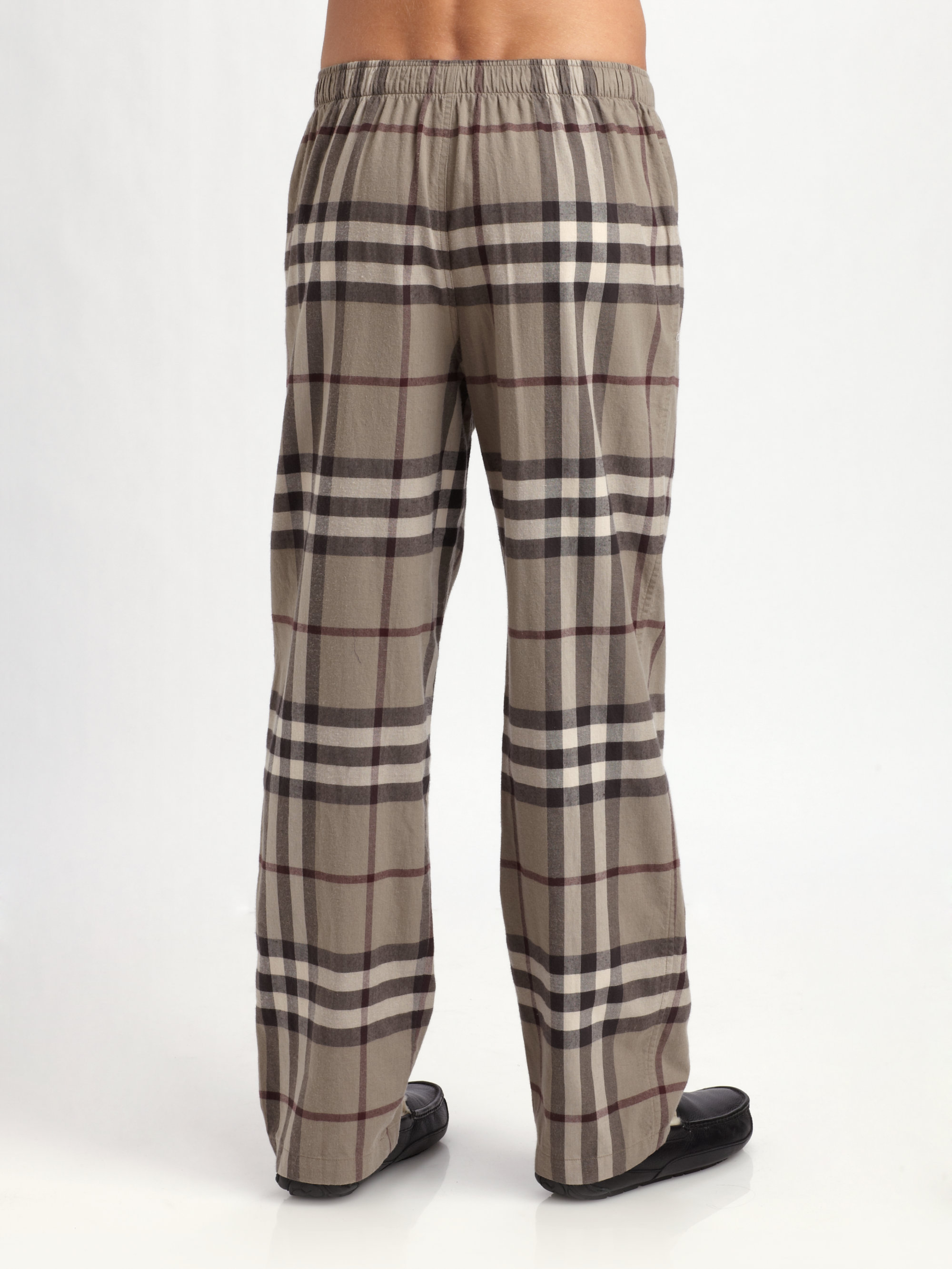 Burberry Flannel Pajamas Pants in Chocolate (Brown) for Men - Lyst