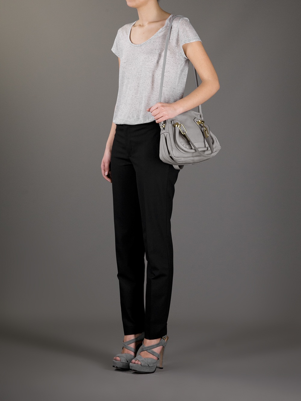 Chlo \u0026#39;paraty\u0026#39; Tote in Gray (grey) | Lyst  