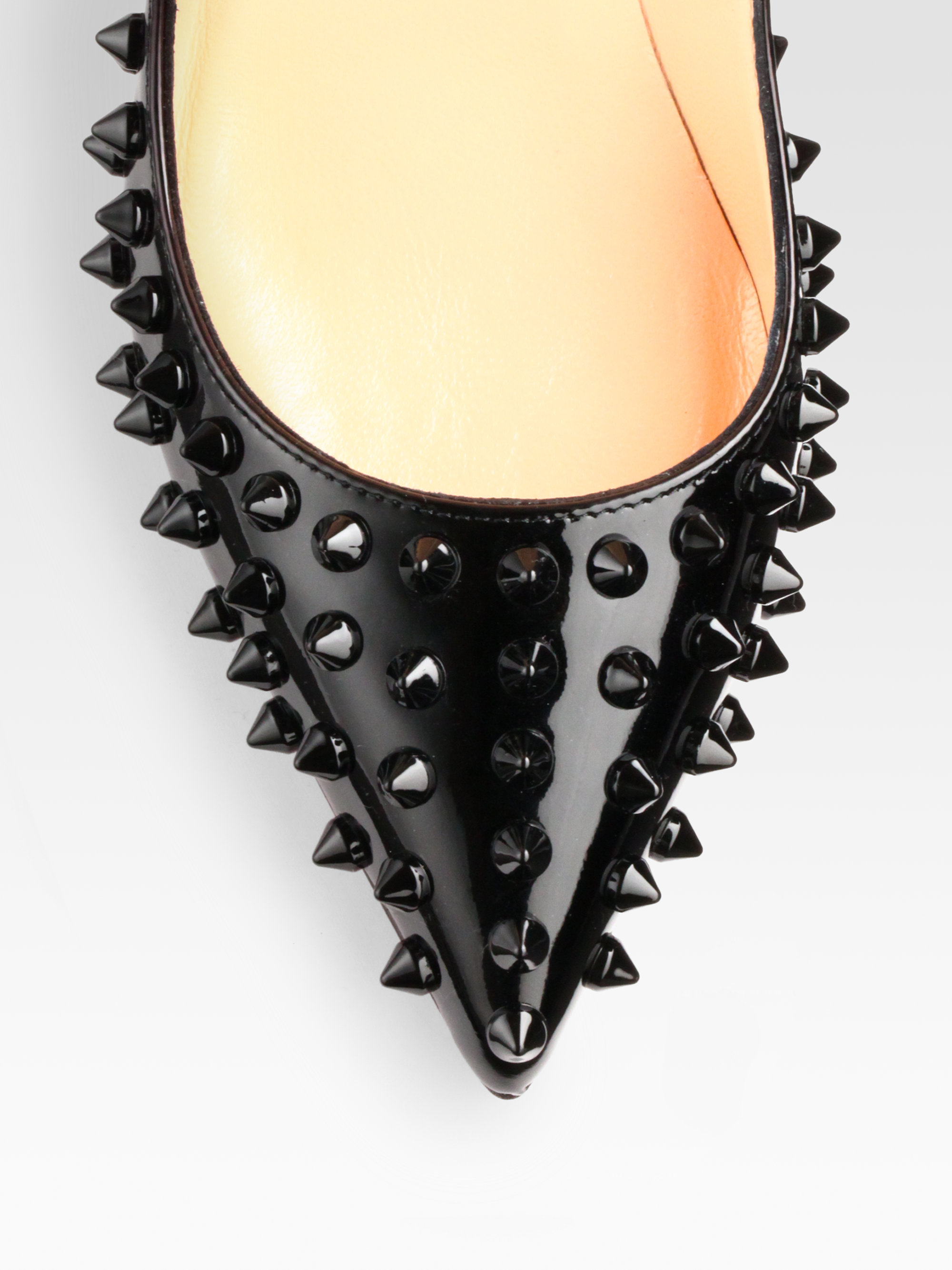 Christian Louboutin Pigalle 120m Spikes Patent Leather Pumps in Black | Lyst