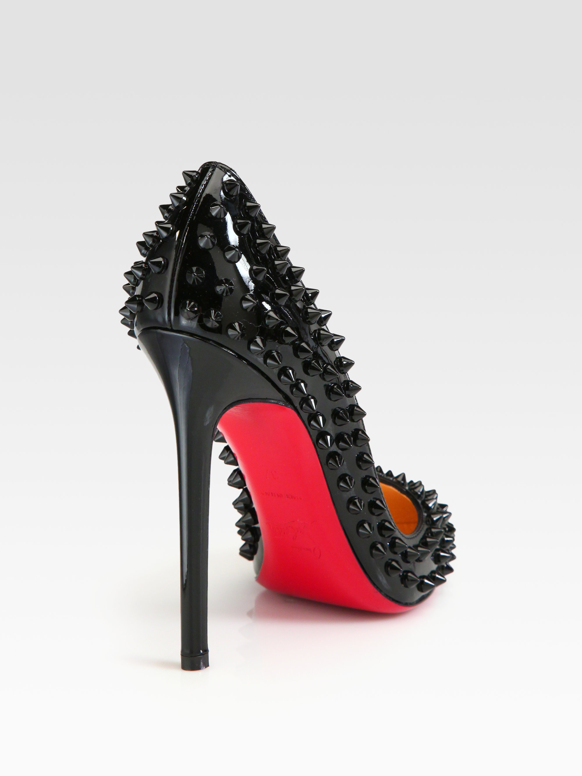 Christian Louboutin, Shoes, Red Bottoms Black With Spikes