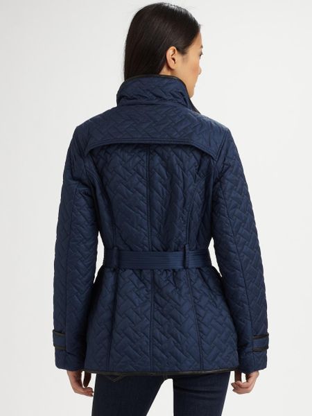 Cole Haan Signature Quilted Jacket in Blue (cobalt) | Lyst