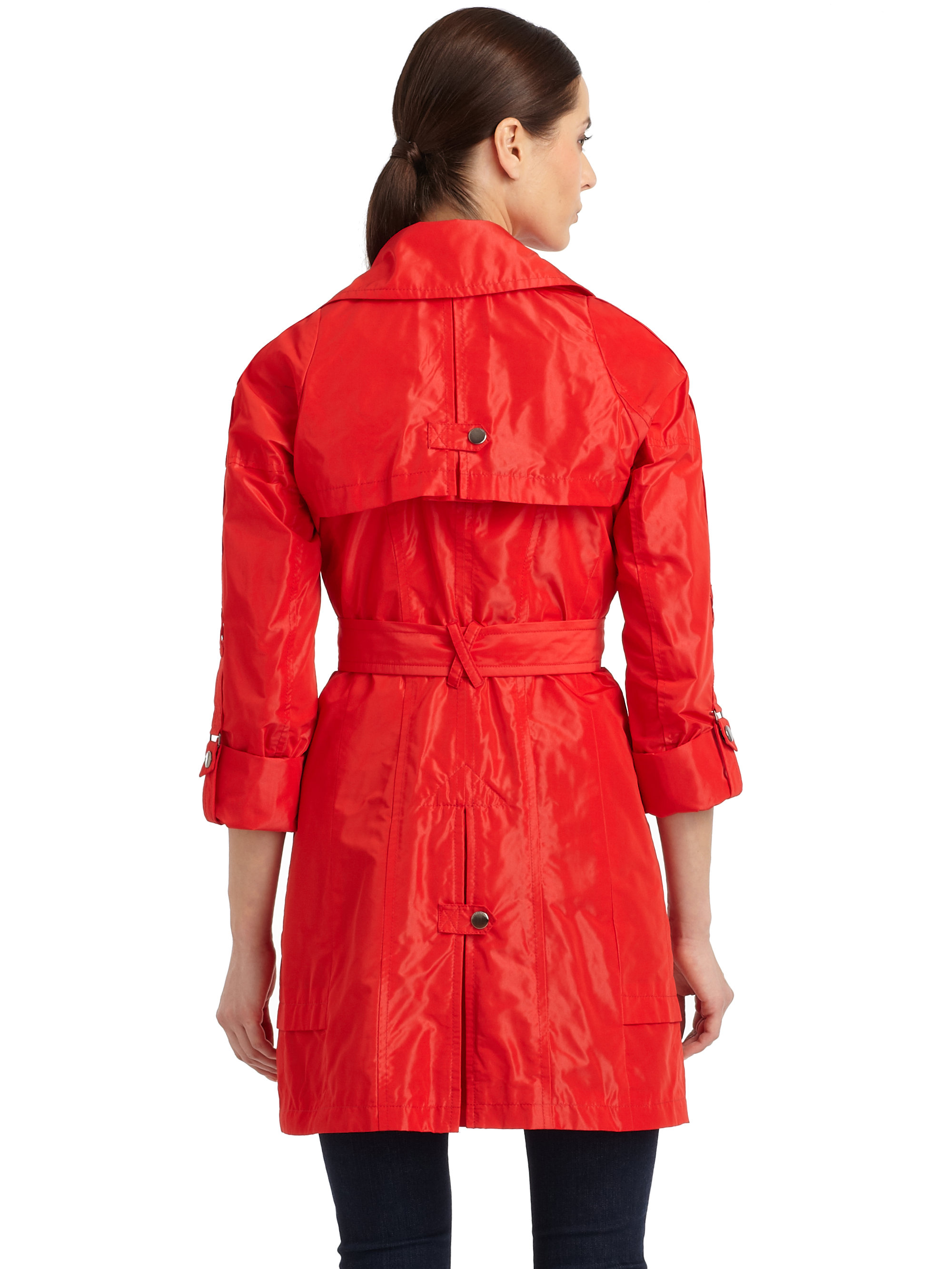 Lyst Creenstone Trench Coat in Orange