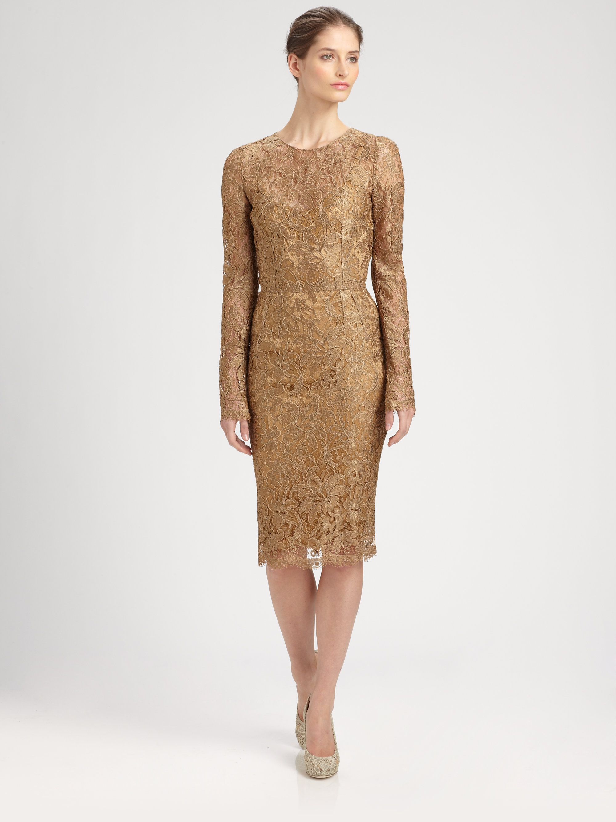 dolce gabbana white lace dress