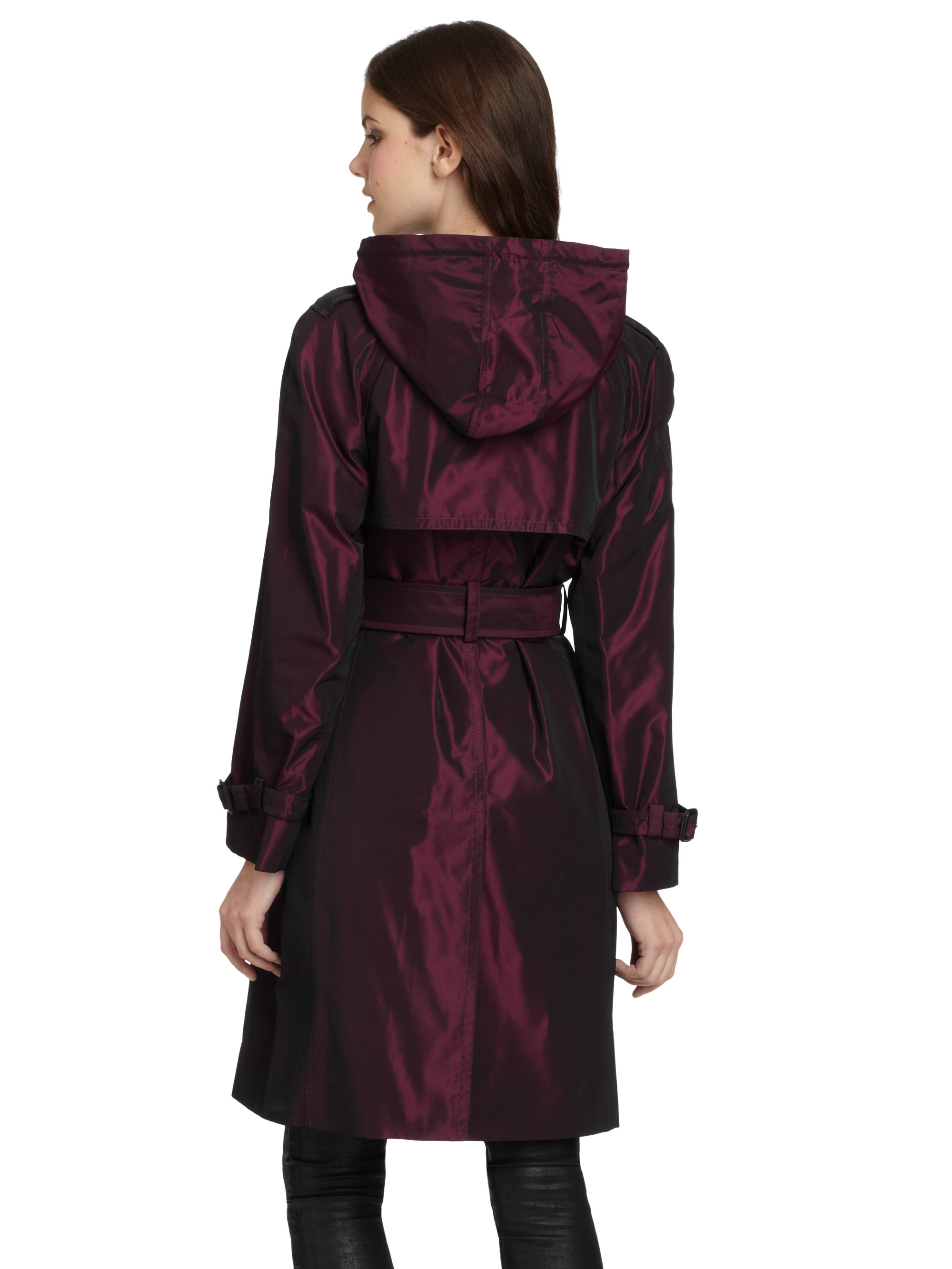 Dolce & Gabbana Iridescent Trench Coat in Purple - Lyst