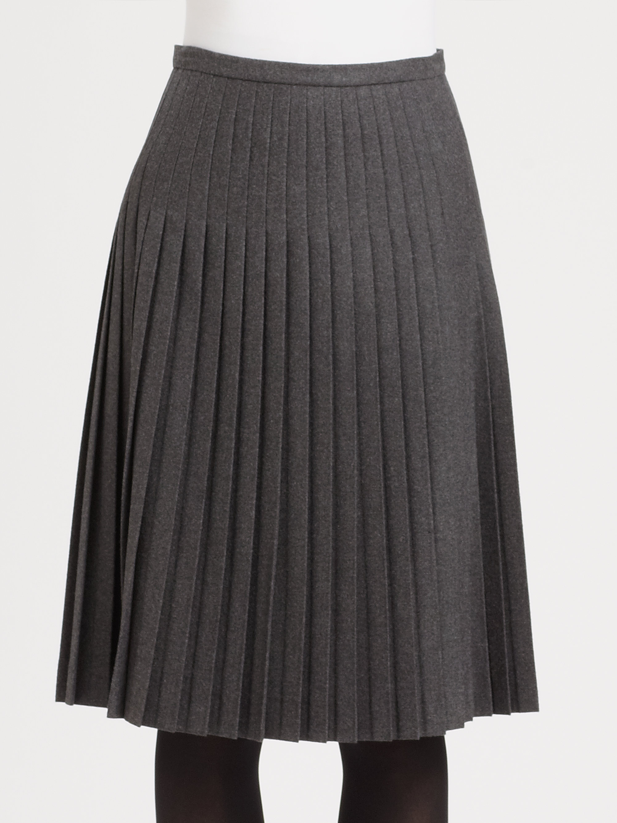 Lyst Fendi Pleated Skirt in Gray