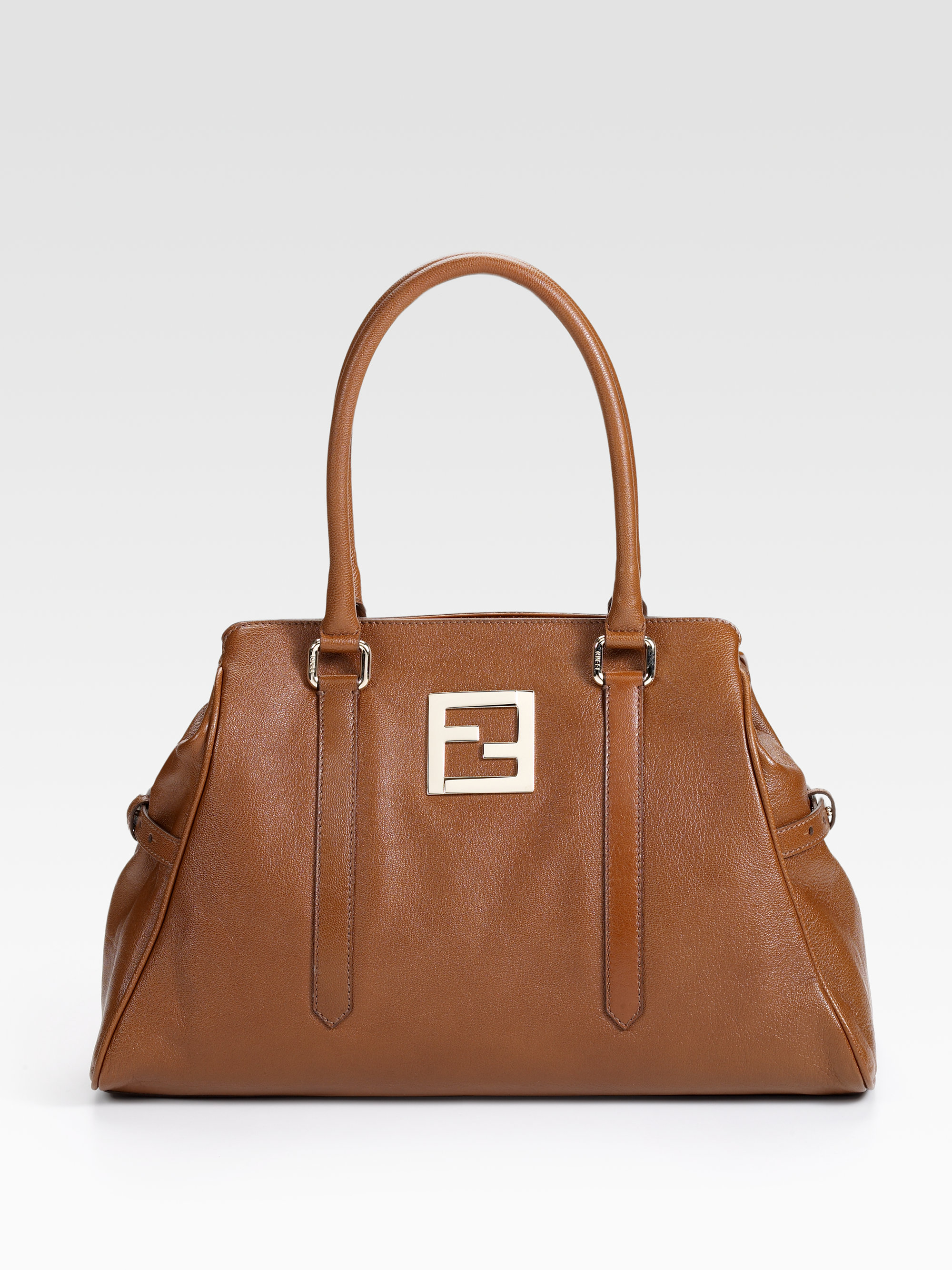 Fendi Leather Bag De Jour Tote in Tan (Brown) Lyst