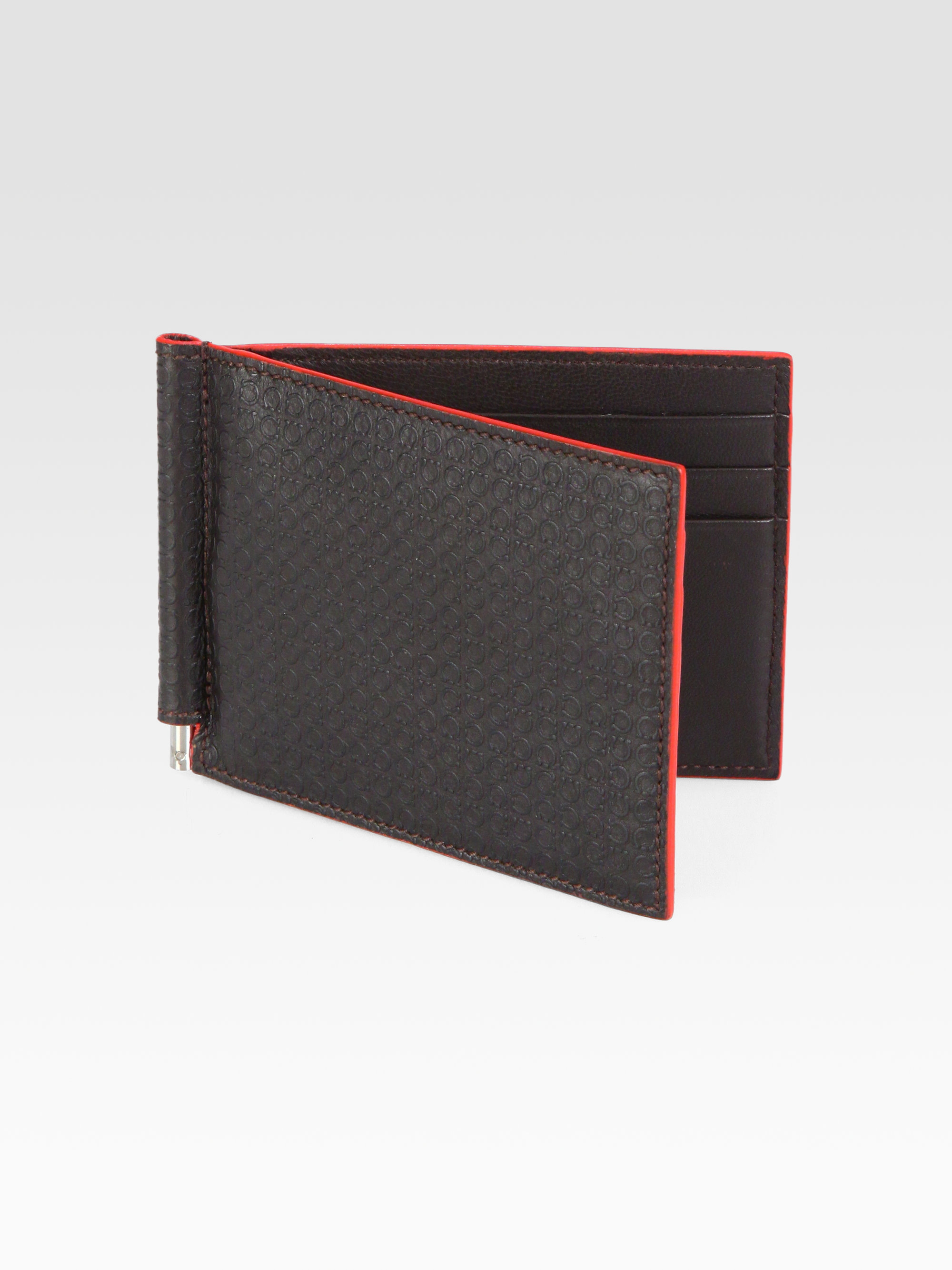 Ferragamo Money Clip Wallet in Brown for Men Lyst