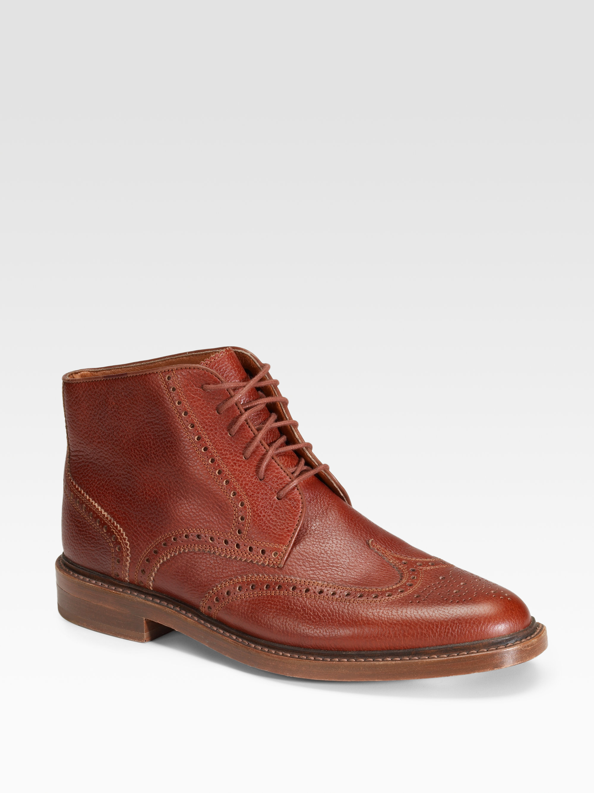 Florsheim By Duckie Brown Wingtip Brogue Ankle Boots in Brown for Men ...