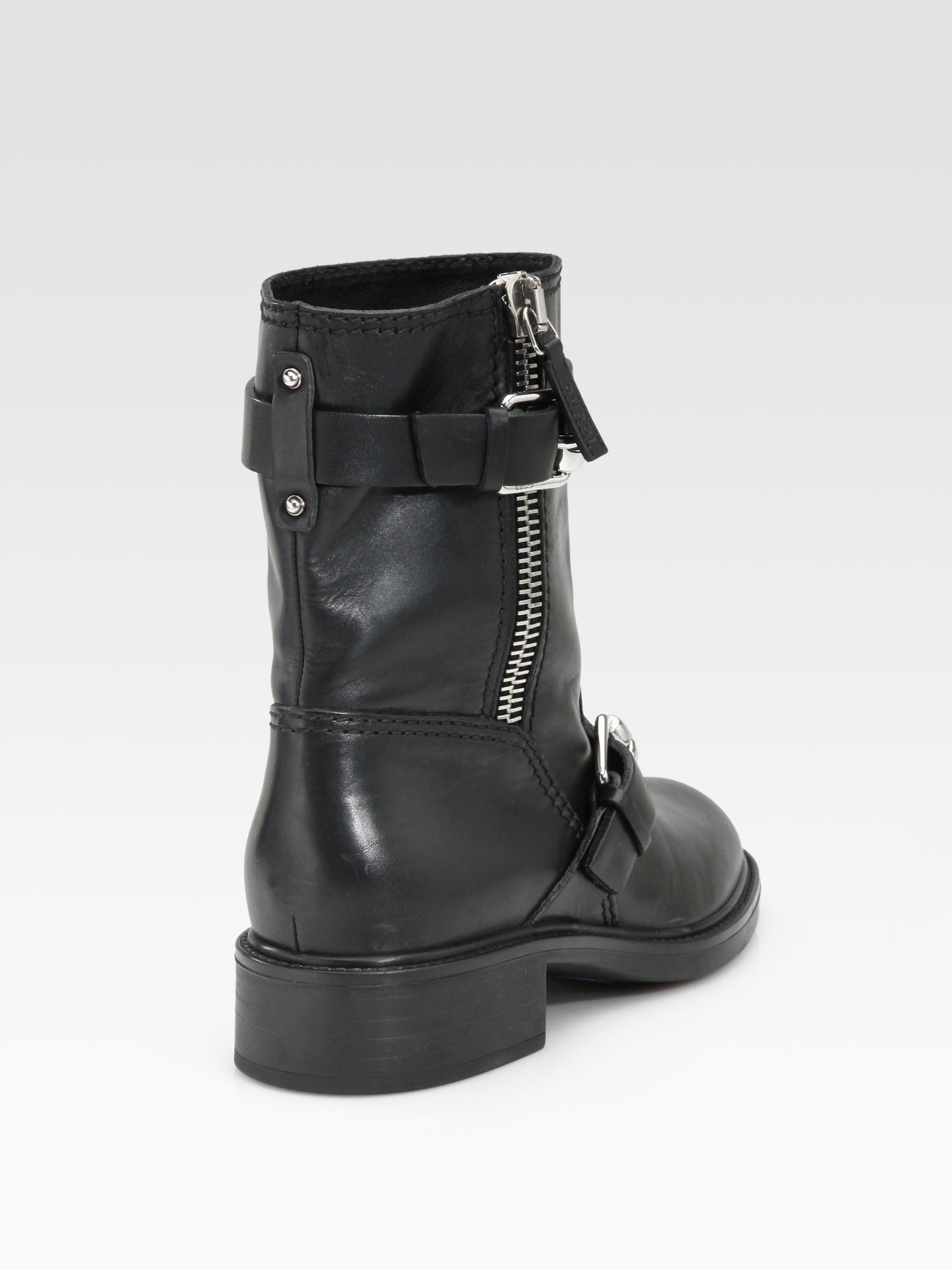 biker boots gucci