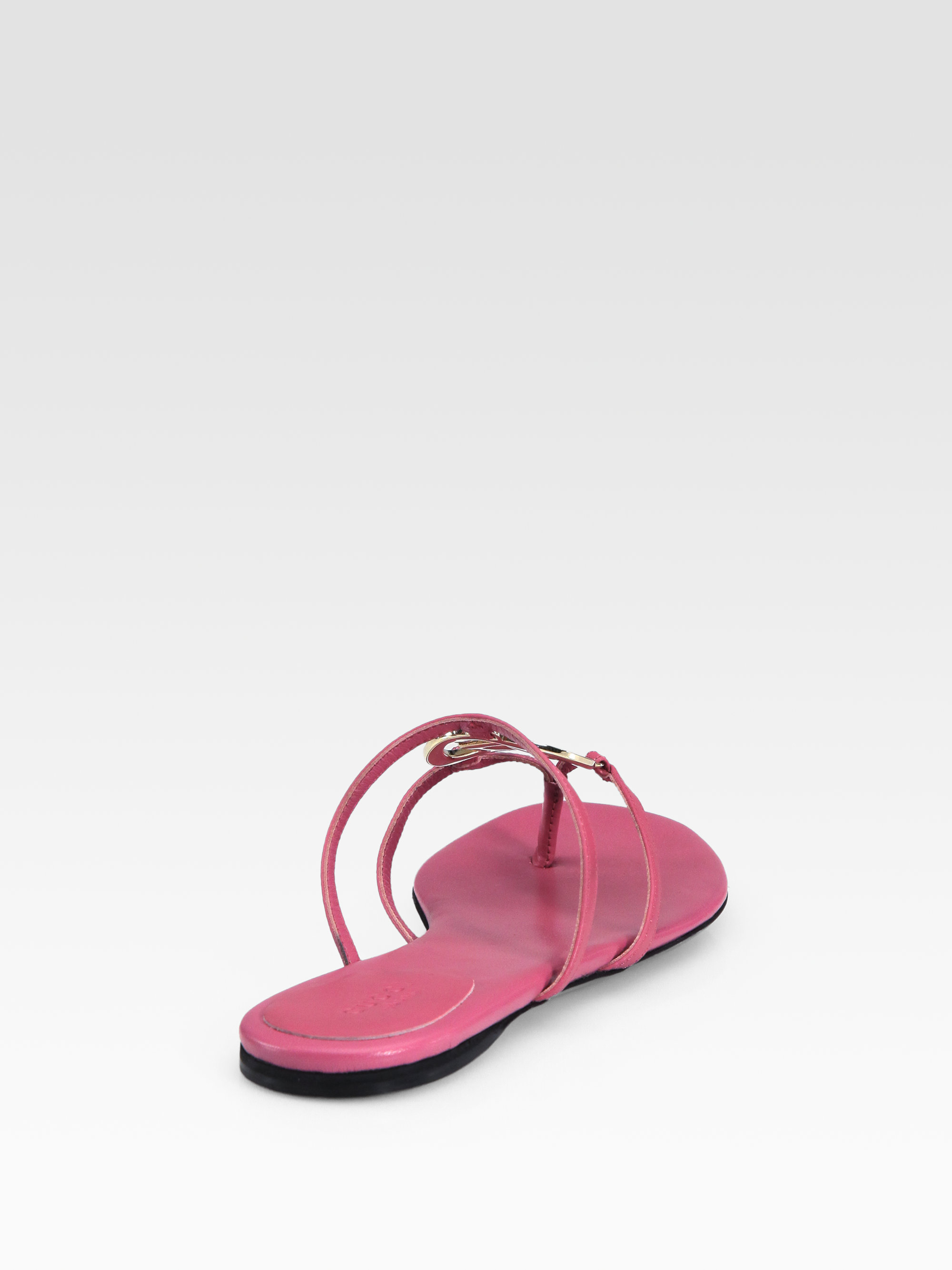 gucci pink flip flops
