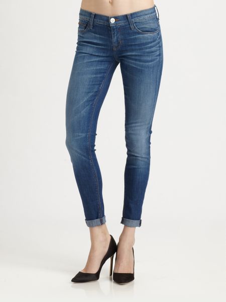 Hudson Super Skinny Cuff Jeans in Blue (morrissey) | Lyst