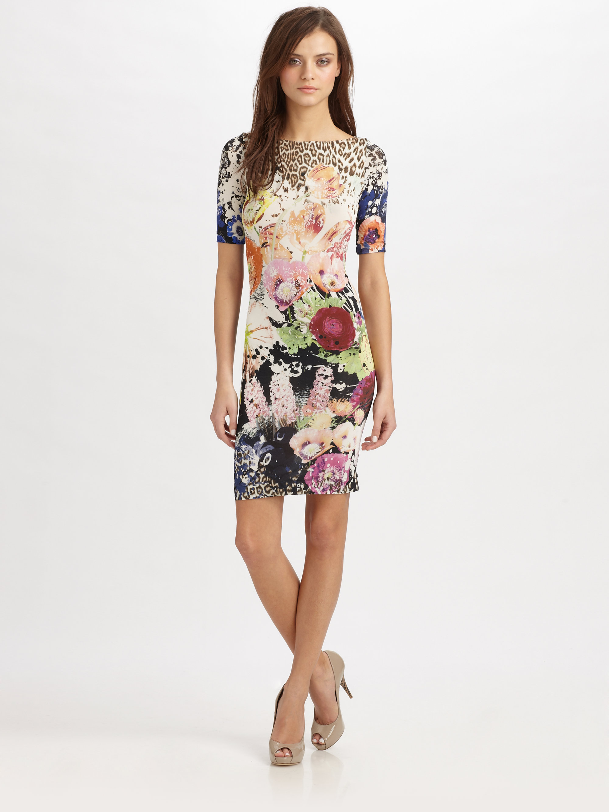 floral jersey dress