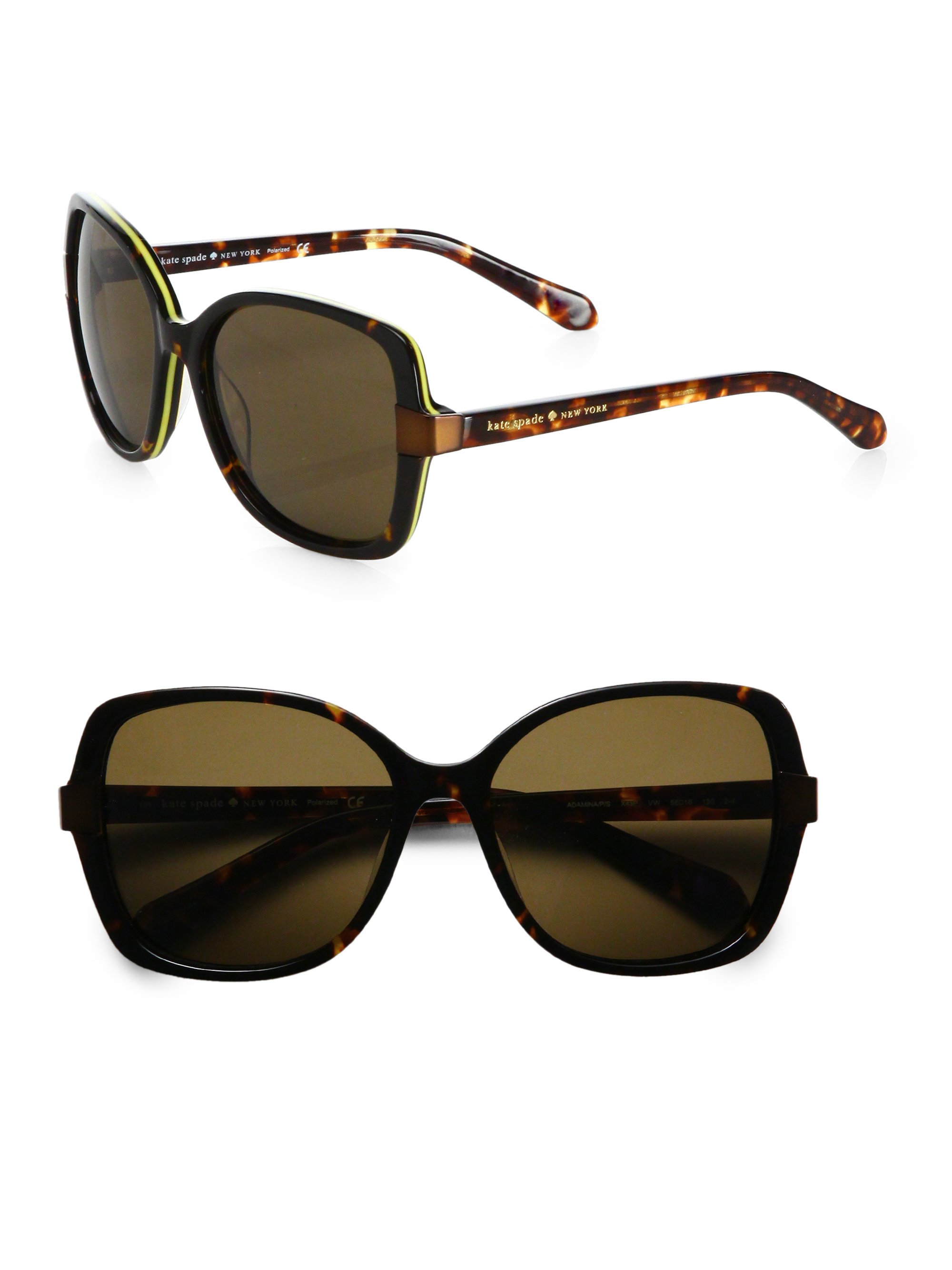 kate spade brown adamina acetate polarized sunglasses product 1 7866388 960063329