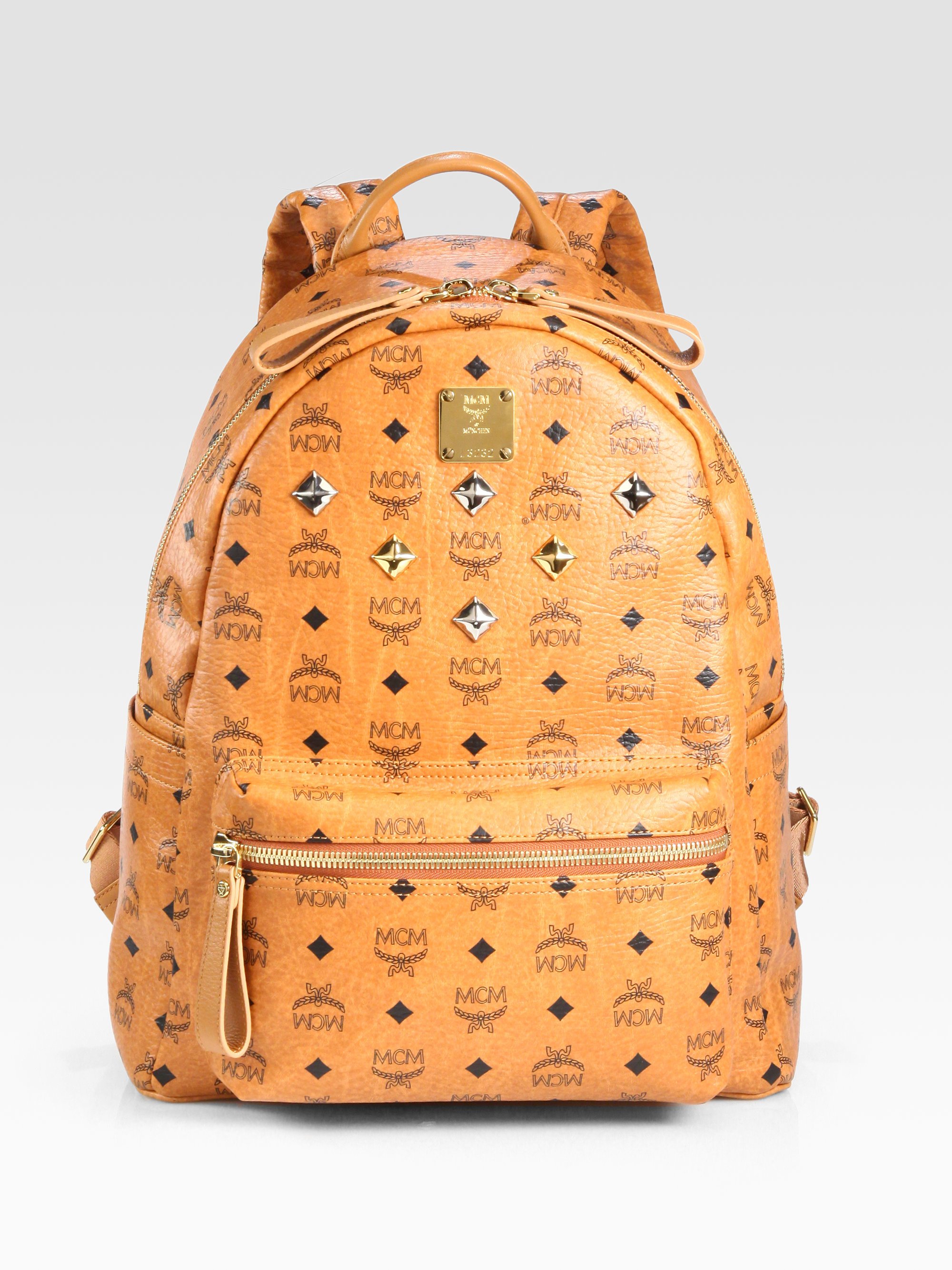 mcm backpack with studs