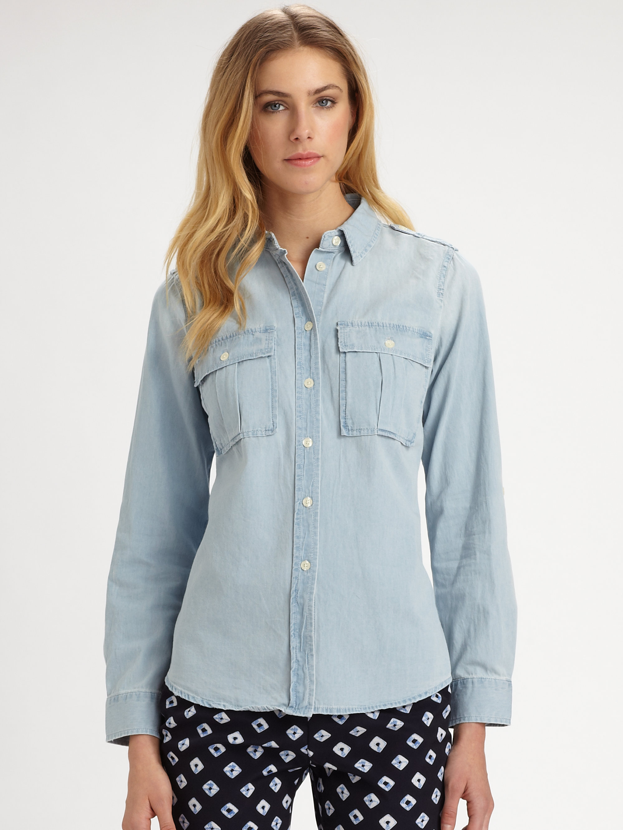 michael kors denim shirt