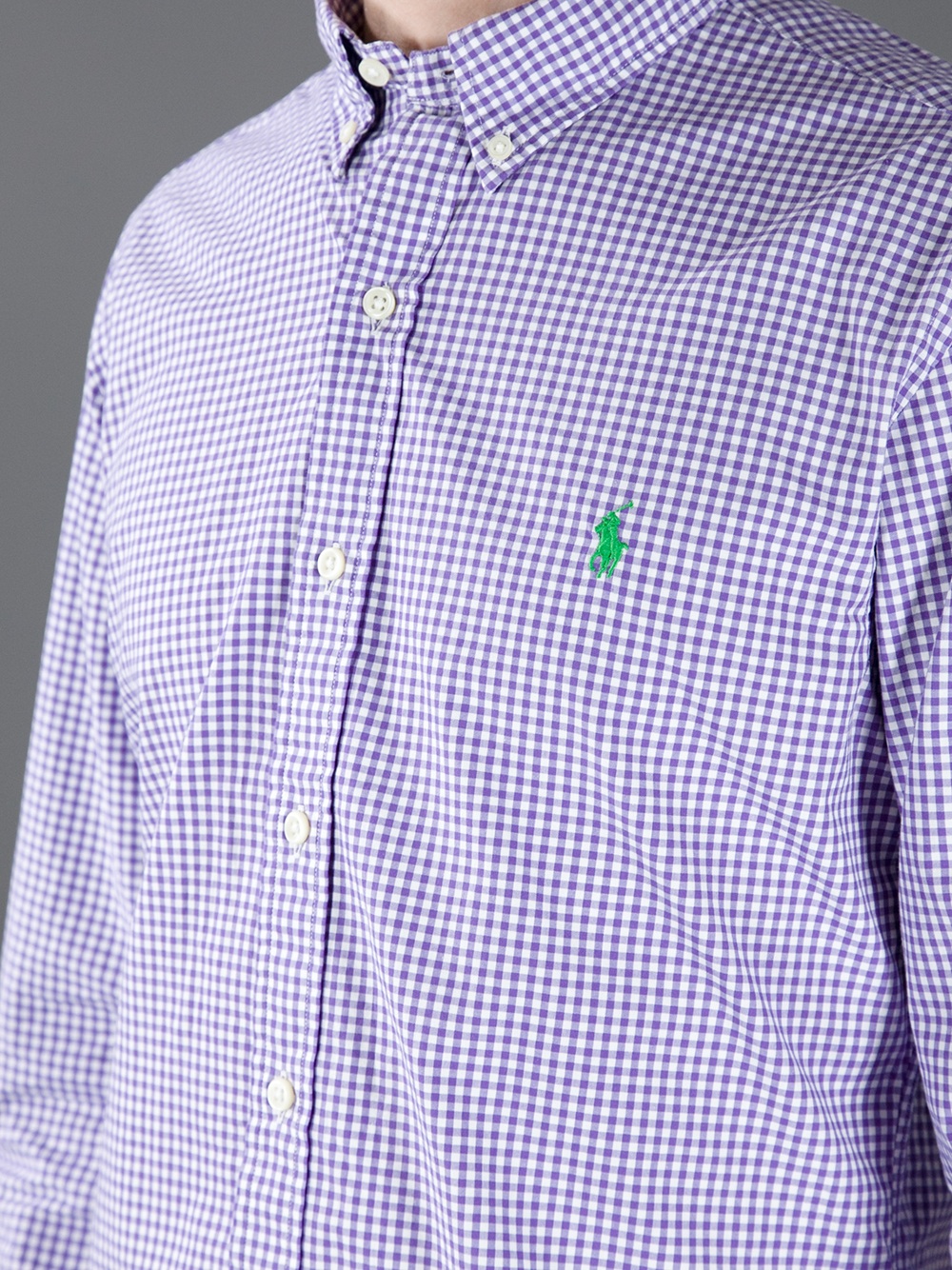 Polo Ralph Lauren Gingham Button Down Shirt in Purple for Men | Lyst UK
