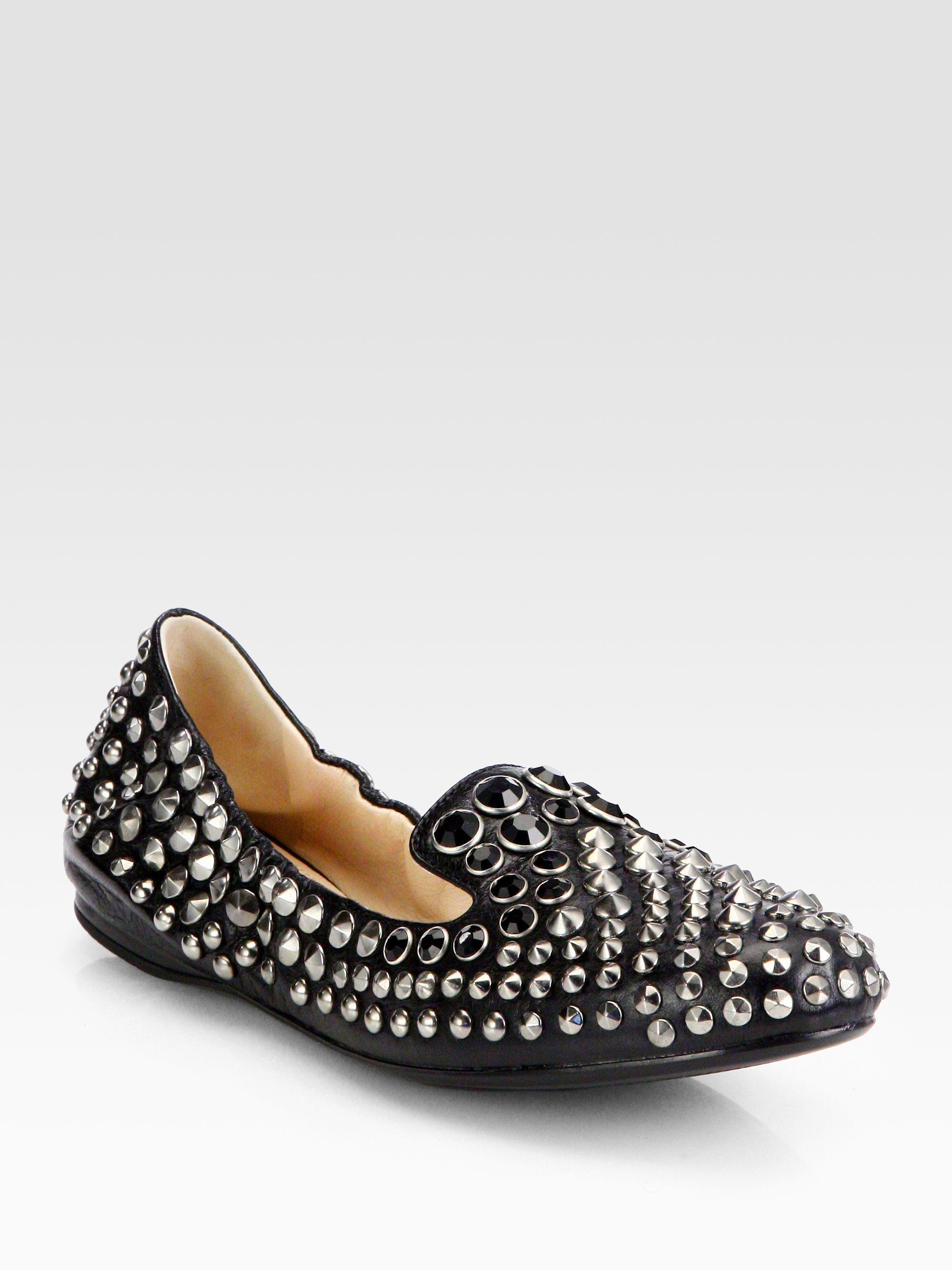studded smoking slippers