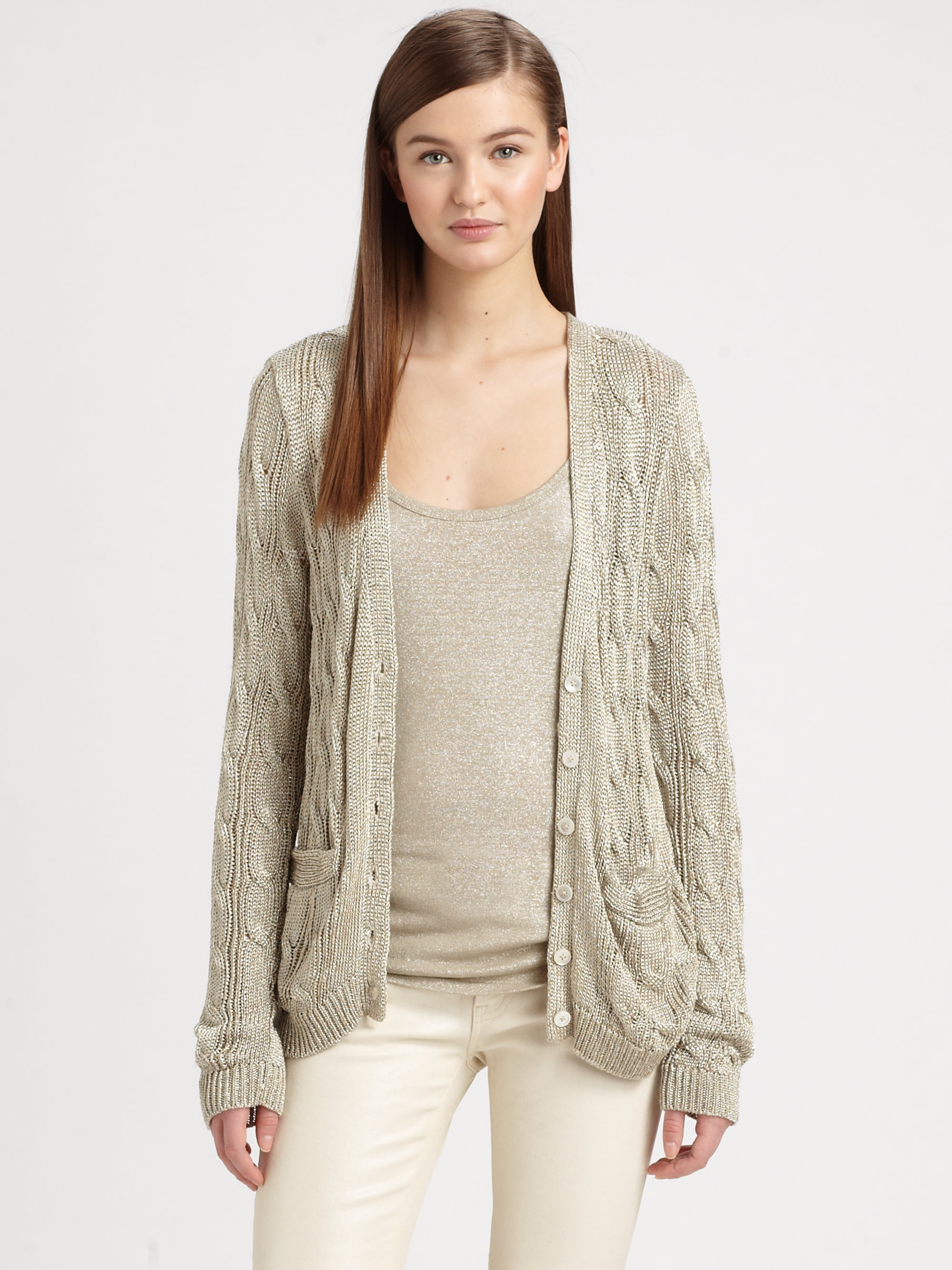 ralph lauren metallic sweater