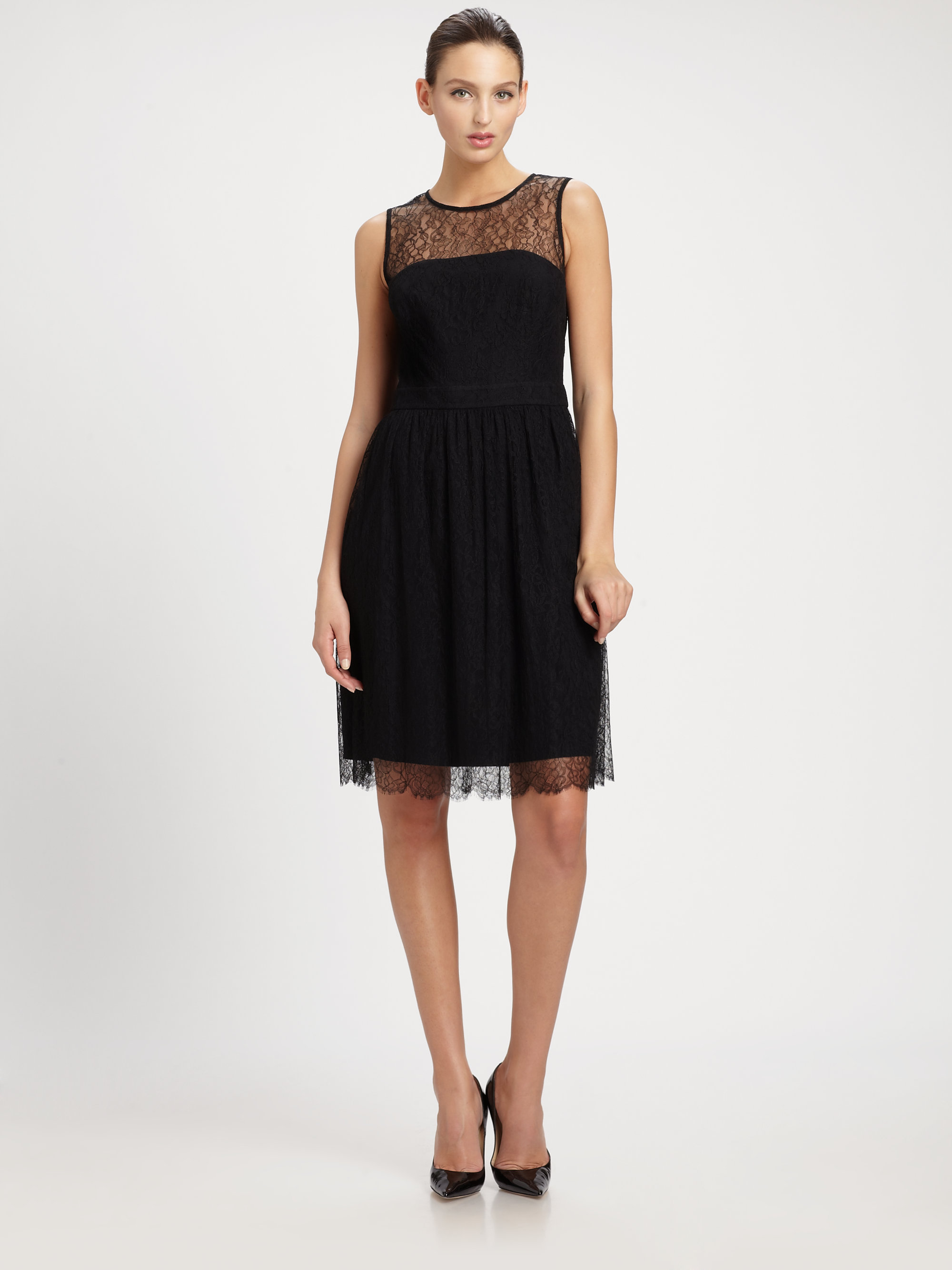 St. john Lace Dress in Black Lyst