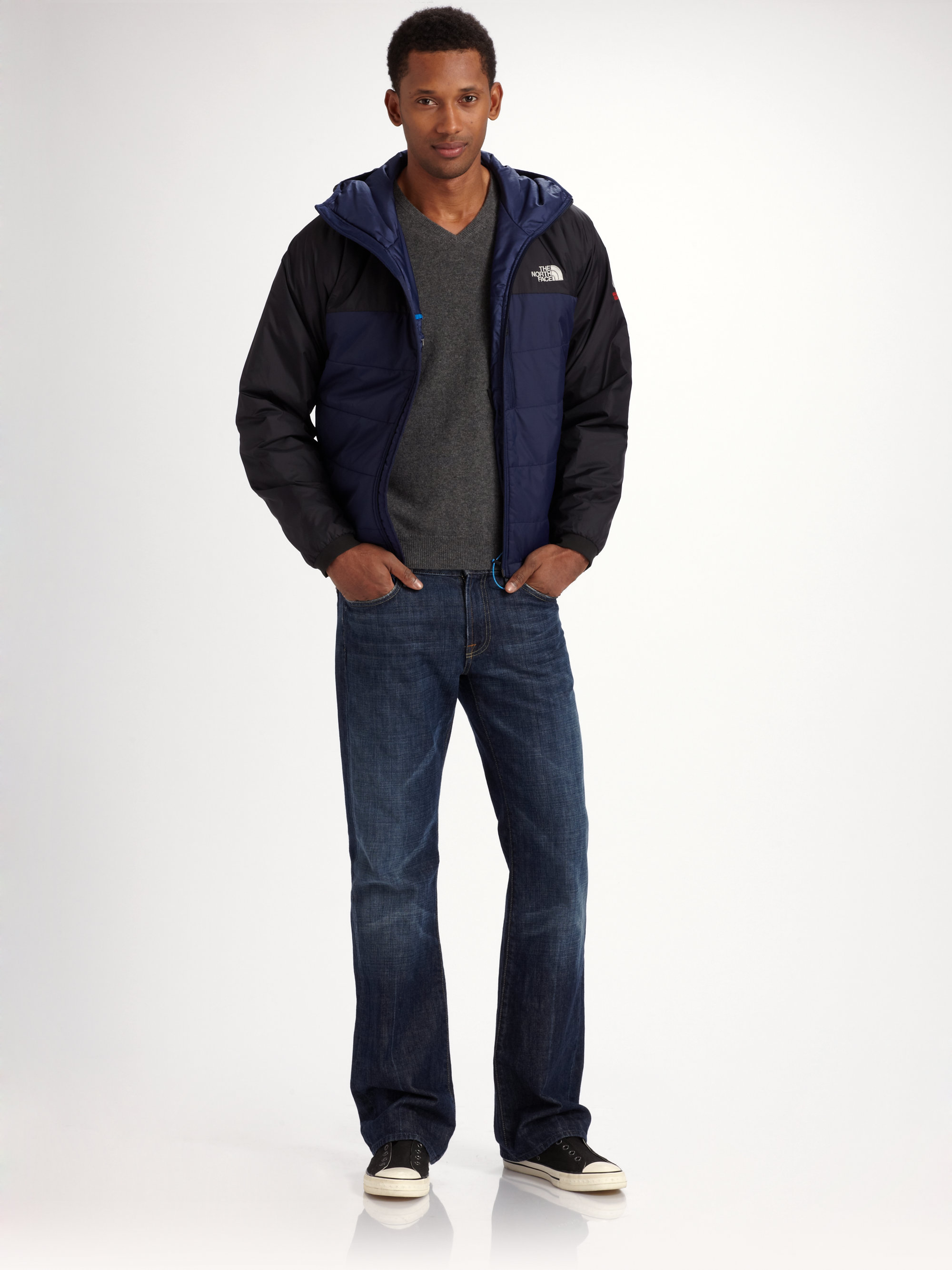 The North Face Redpoint Optimus Hooded Jacket in Blue for Men - Lyst
