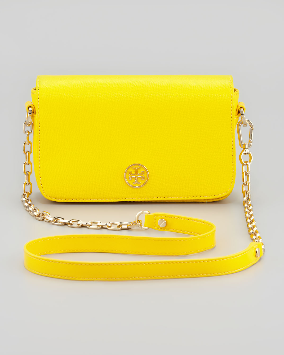 yellow tory burch purse